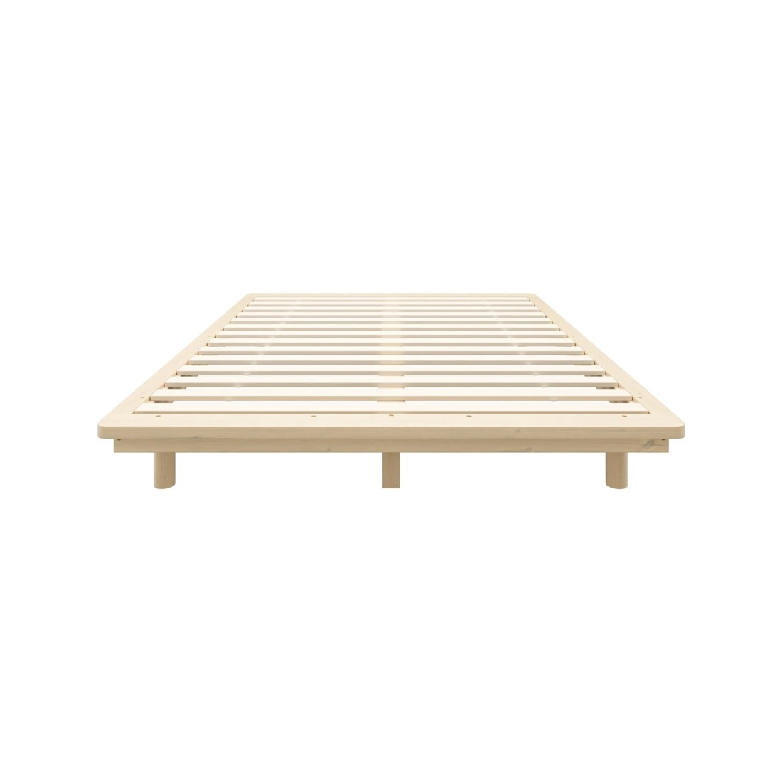 8 Oikiture Bed Frame Queen Size Wooden Timber Bed Base Floating Beds
 - Natural, 8 of 10