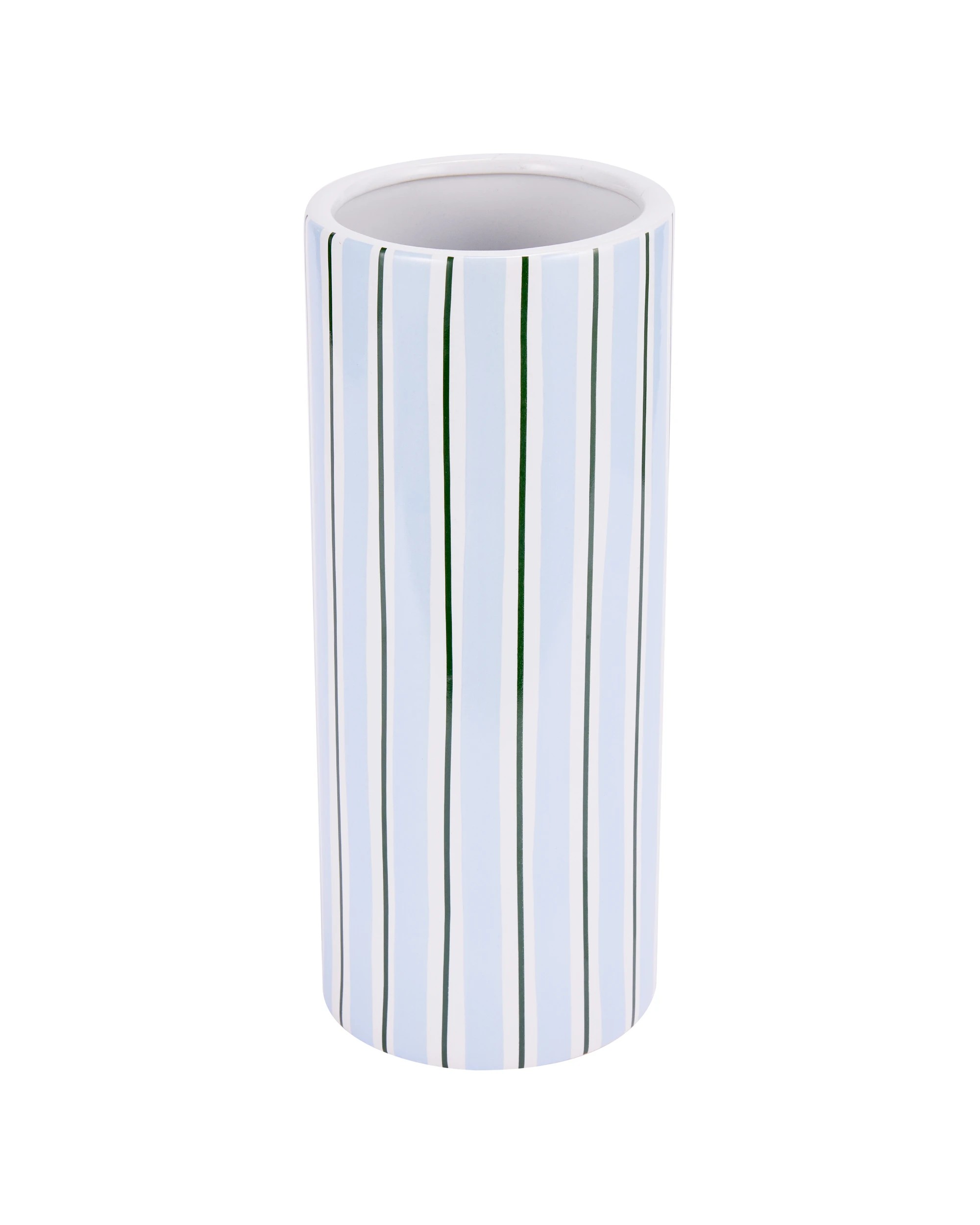 3 Blue Stripe Ceramic Vase, 3 of 5