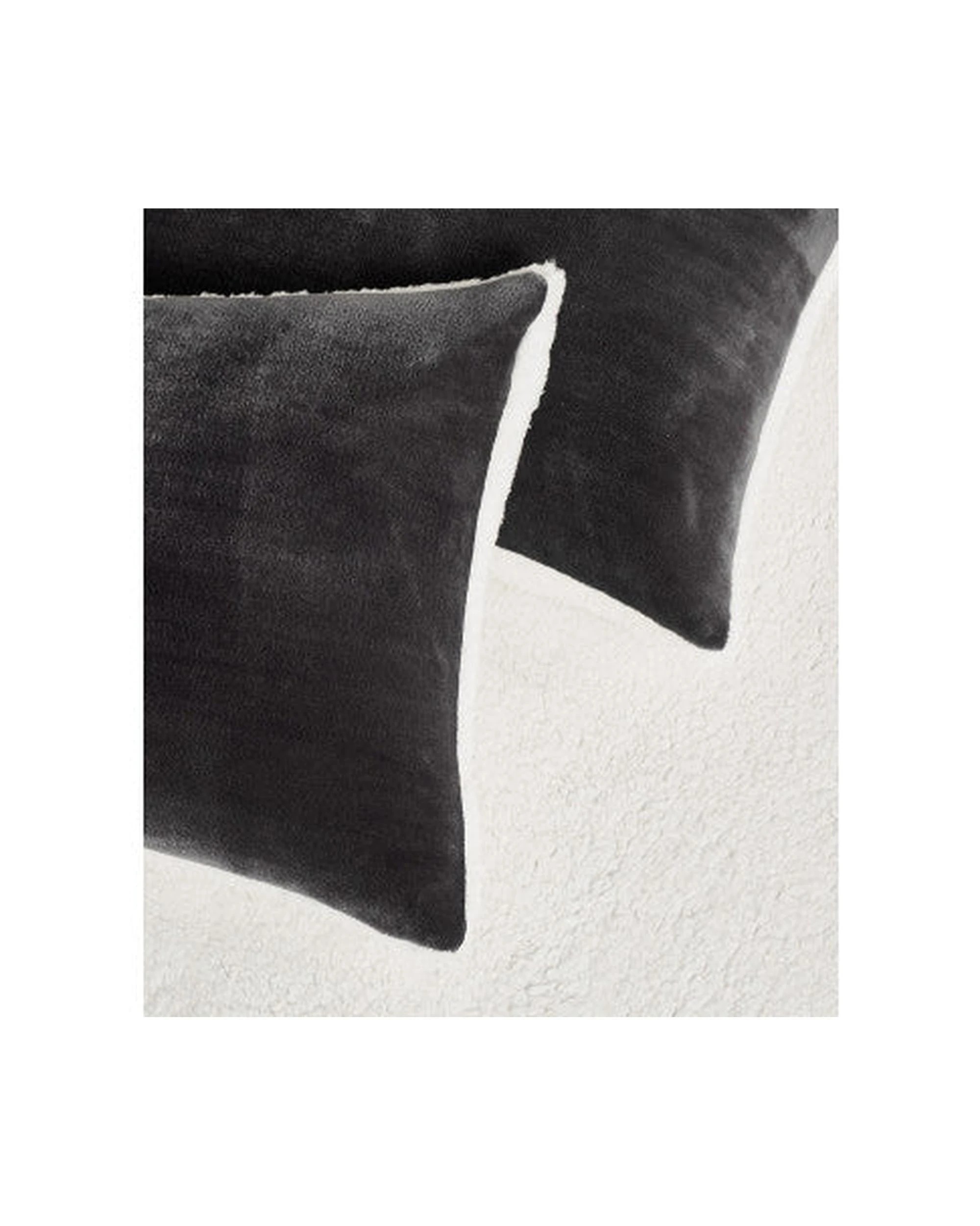 6 Gioia Casa 2-in-1 Teddy Sherpa Quilt Cover Set Warm Reversible - Single Bed - Charcoal, 6 of 6