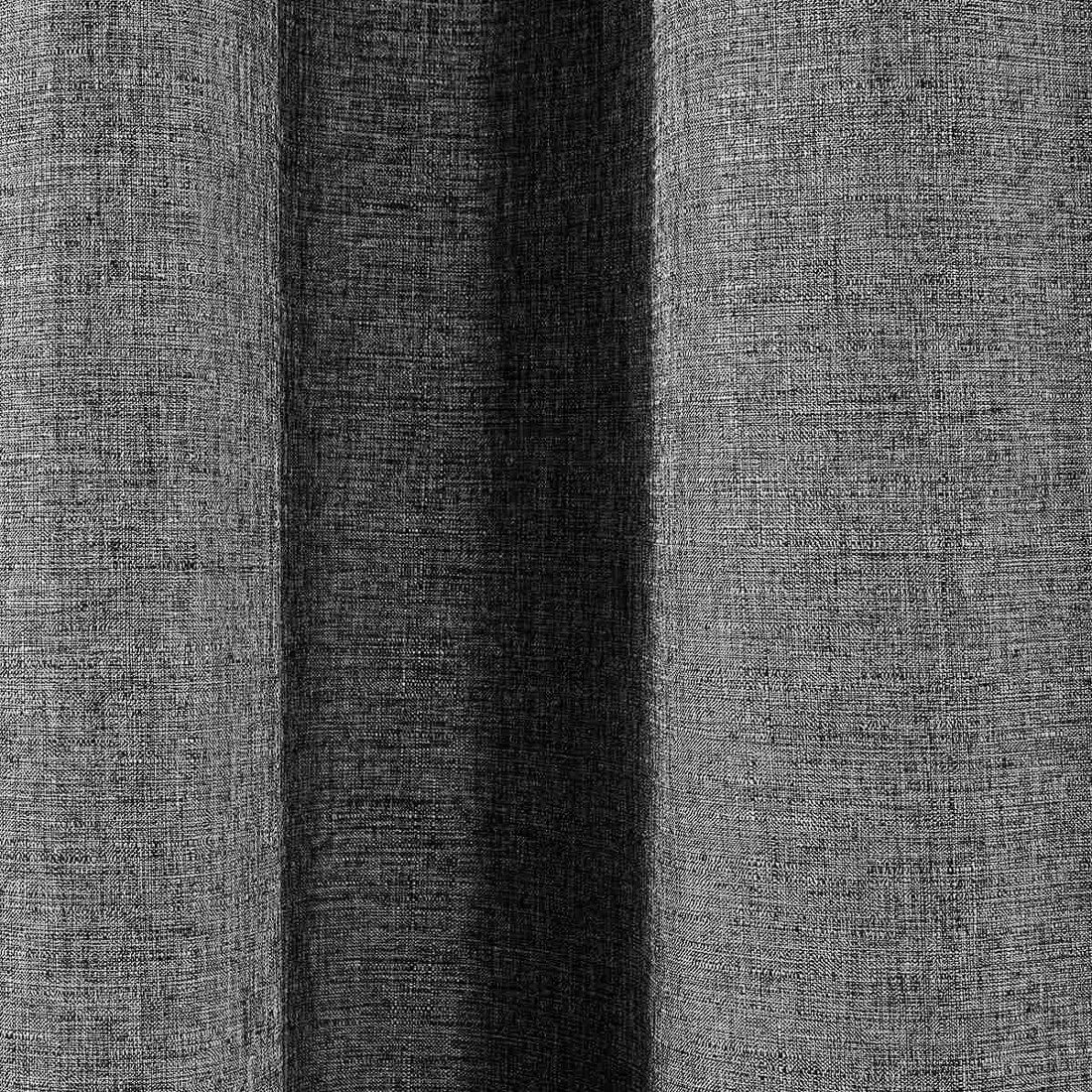 4 Monaco Double Width Eyelet Block Out Curtain - Pepper - 240cm x 213cm, 4 of 8