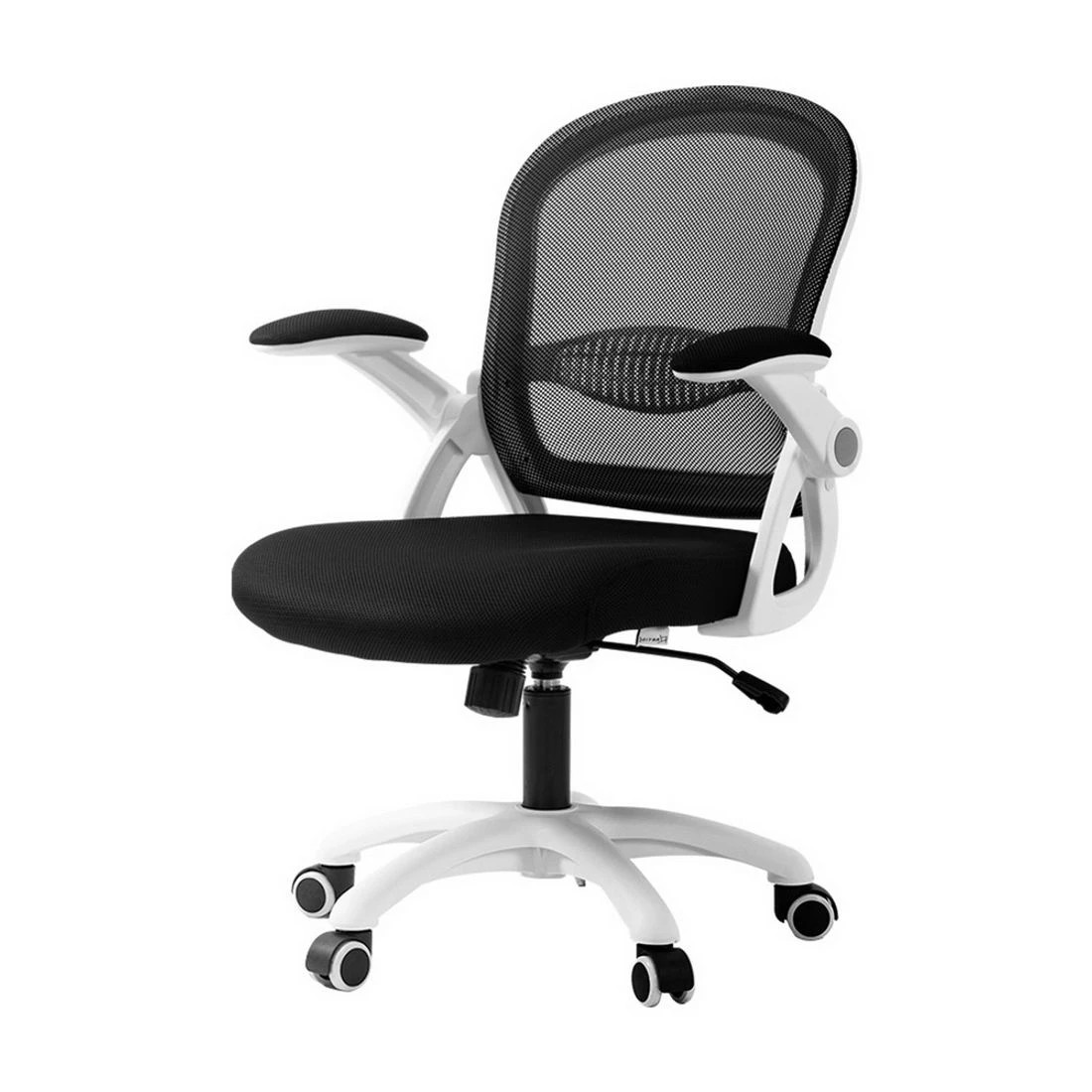 1 Artiss Mesh Office Chair Mid Back - Black, 1 of 5