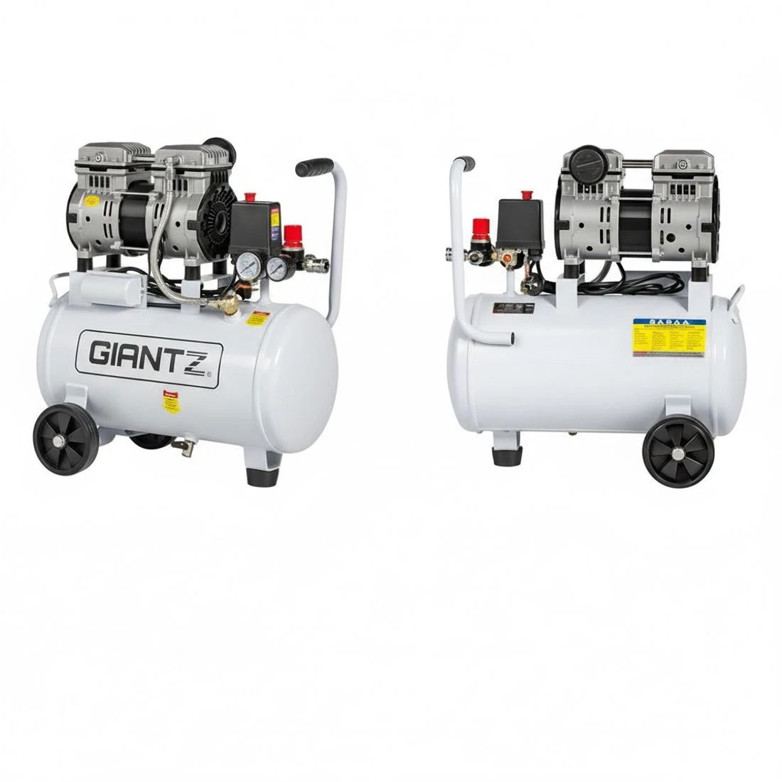 4 Giantz 24L Air Compressor Quiet 0.75HP Oil-Free Portable Tyre Inflator 40L/Min - White, 4 of 9
