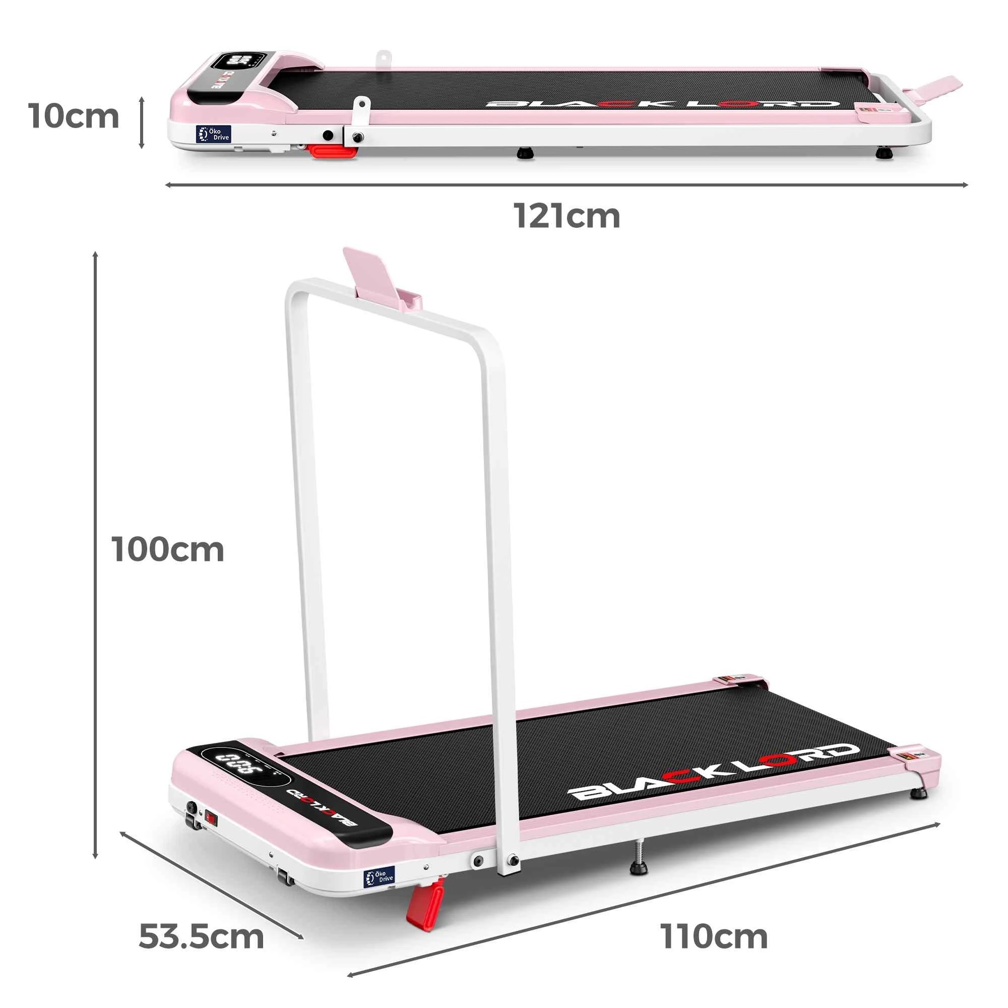 3 Black Lord Treadmill Electric Walking Pad Folding Incline Remote Control - Pink, 3 of 10