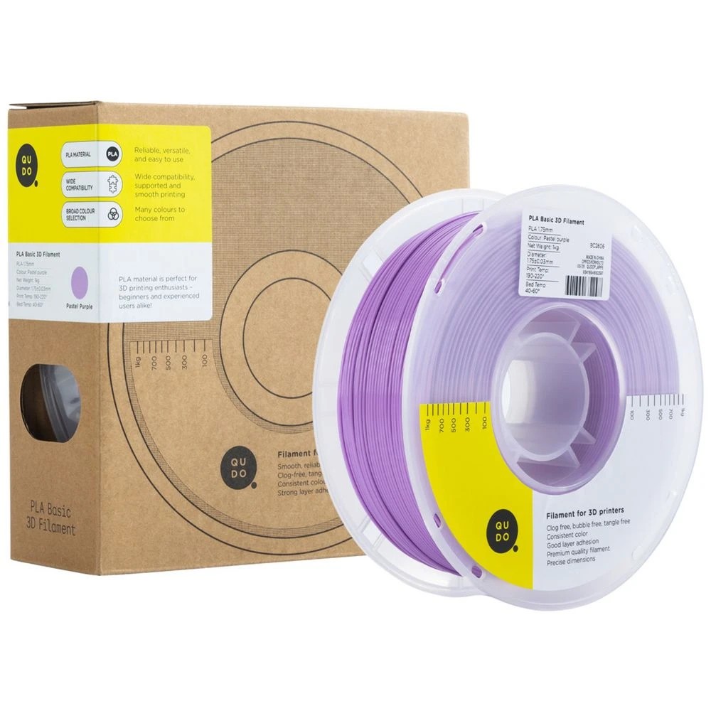 5 Qudo PLA 3D Filament Pastel Purple, 5 of 7
