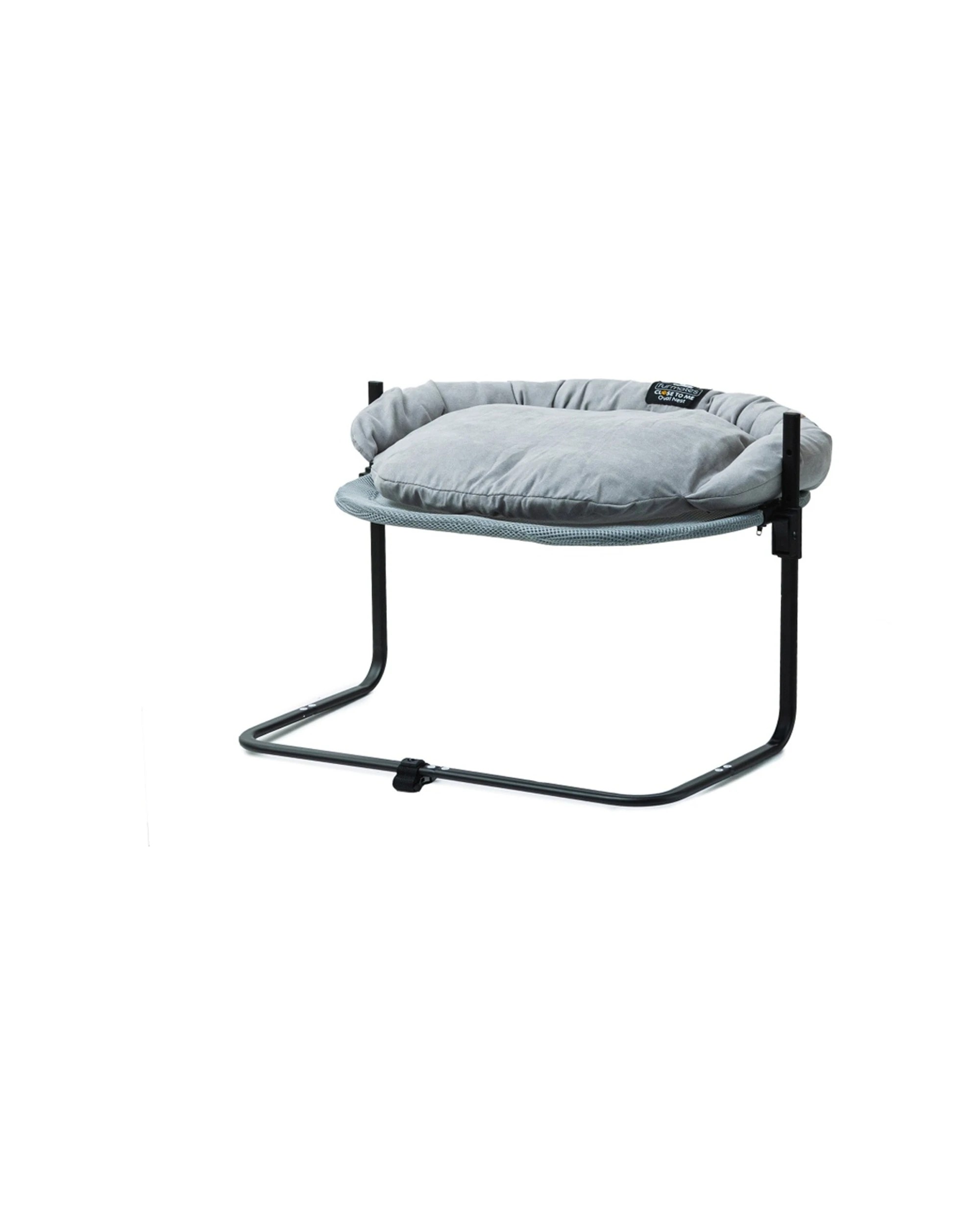 1 Furmates Close To Me Oval Nest Bedside Dog Cat Pet Bed Height Adjustable 8kg Small Pets - Grey, 1 of 3