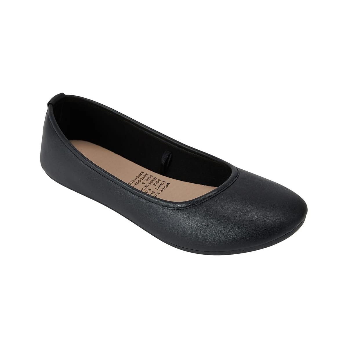1 Round Toe Flats BLACK, 1 of 5