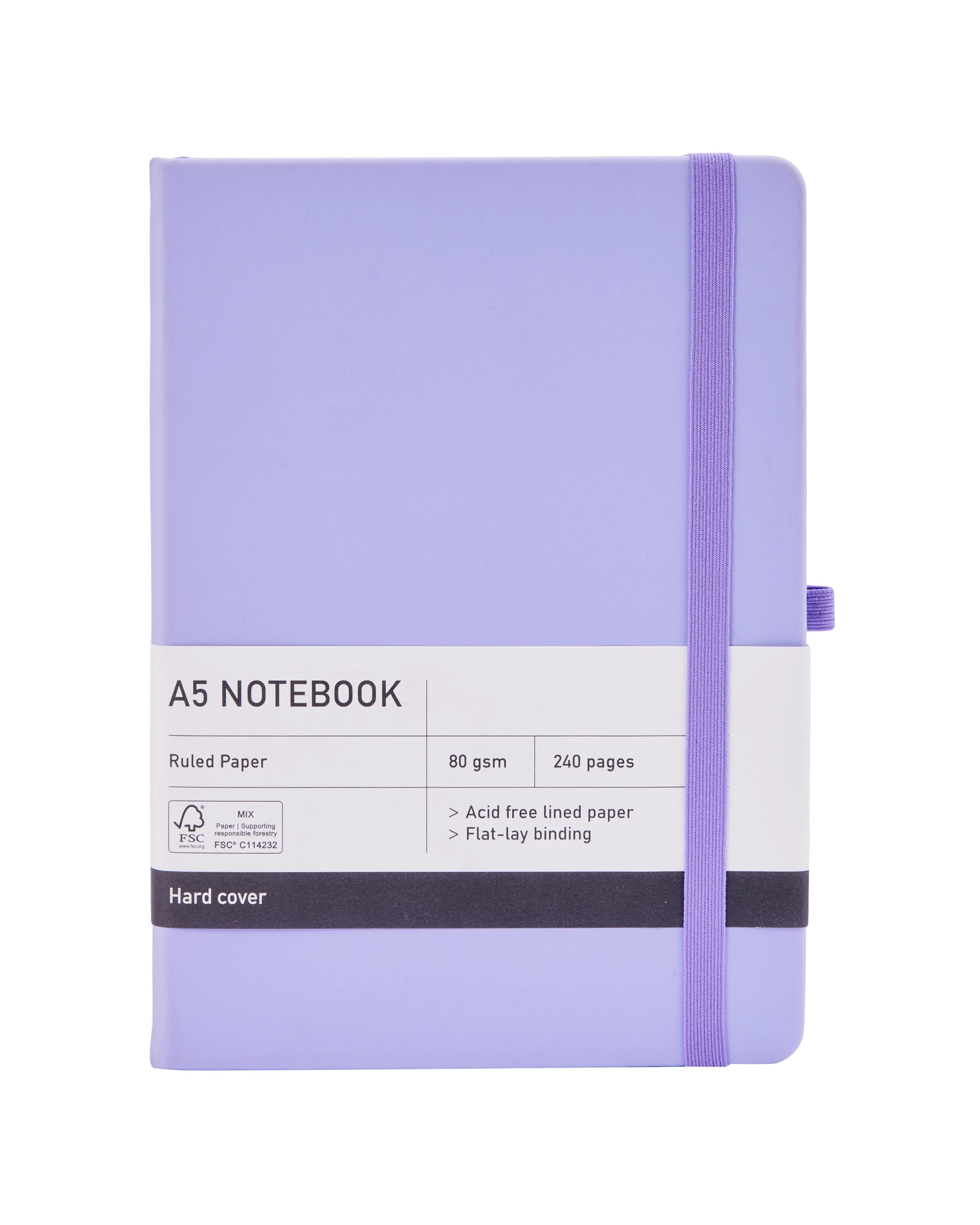 4 A5 Journal Lilac Hard Cover 80gsm 240 Pages, 4 of 5