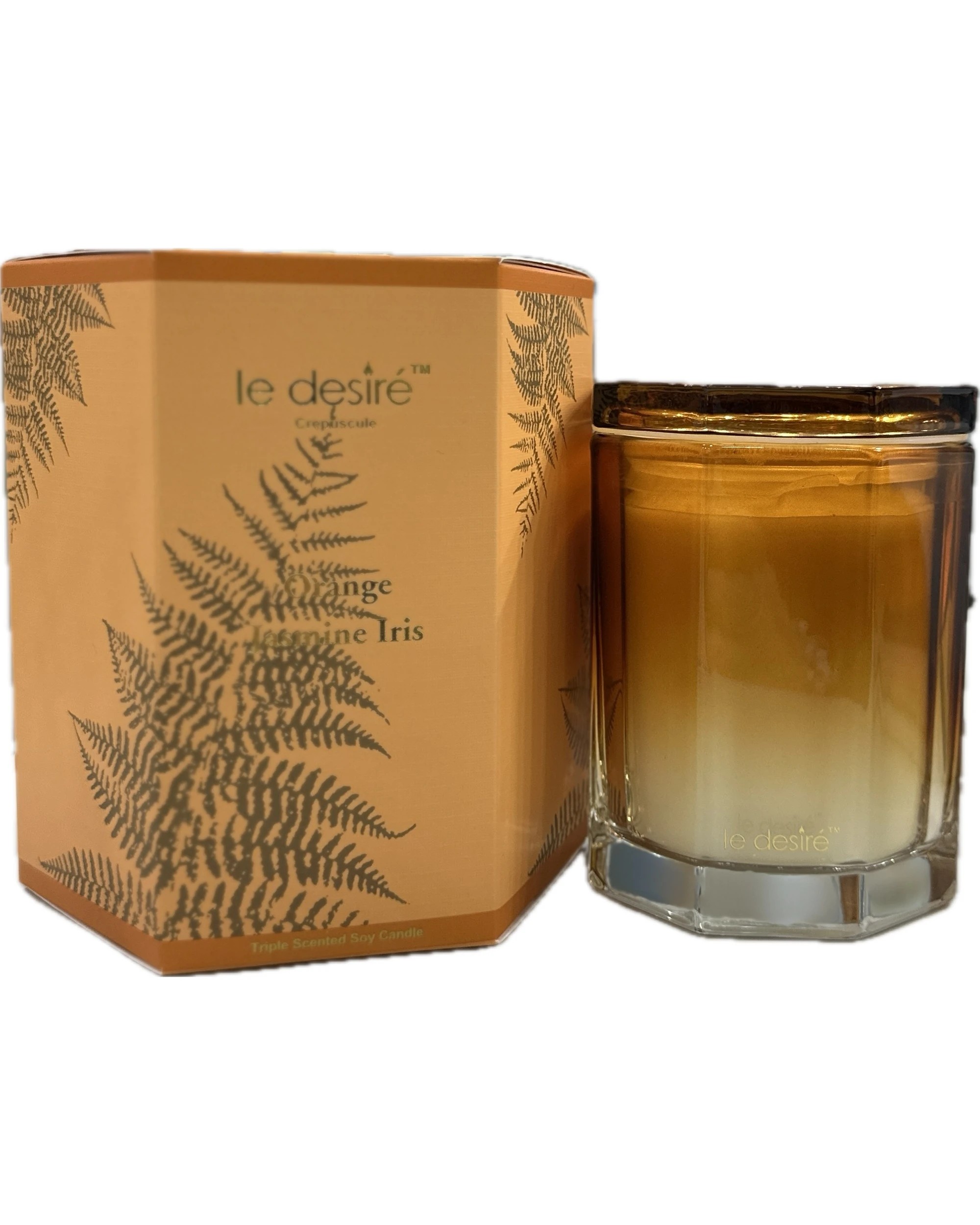 1 Le Desire Crepuscule Triple Scented Soy Candle Orange Jasmine Iris - Brown, 1 of 1