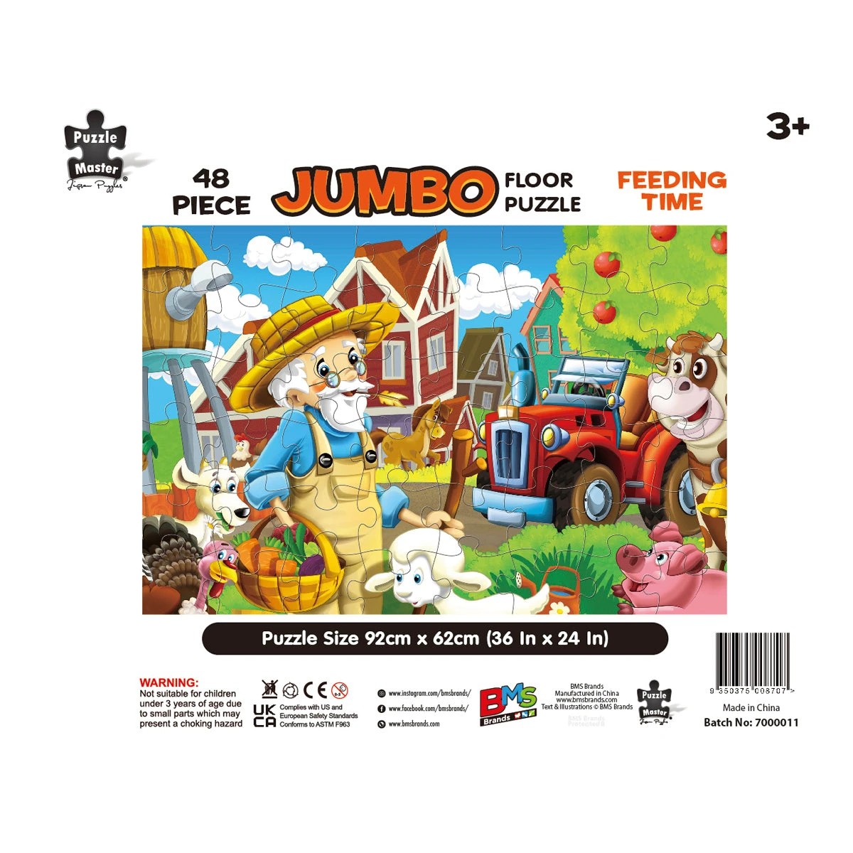 4 Puzzle Master 48 Piece Jumbo Puzzles Feeding Time, 4 of 7