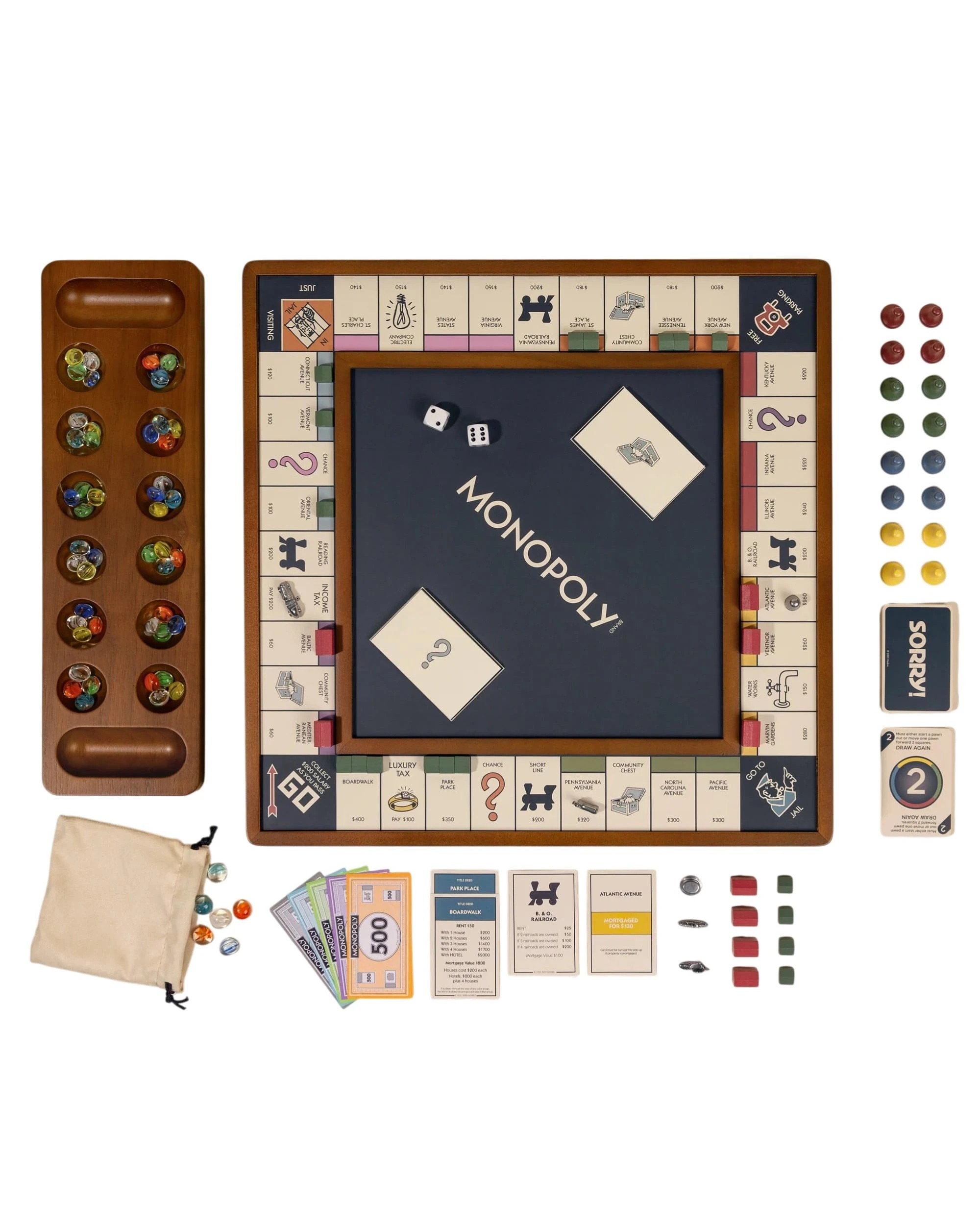 2 3-in-1 Premium Game Collection: Monopoly, Sorry and Mancala Board Game, 2 of 9