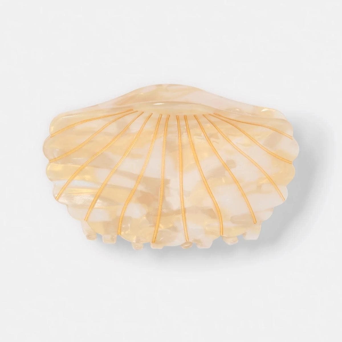 1 Beige Novelty Shell Claw Hair Clip, 1 of 4