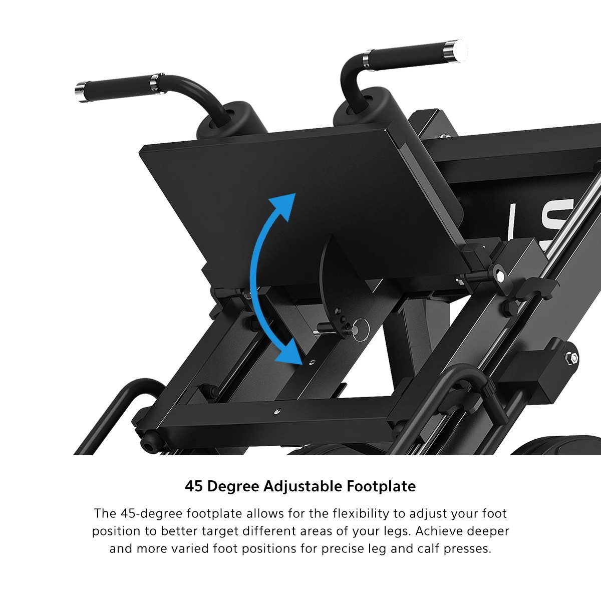 4 LSG GLP100 Seated Leg Press & Hack Squat Machine Machine - Black, 4 of 9