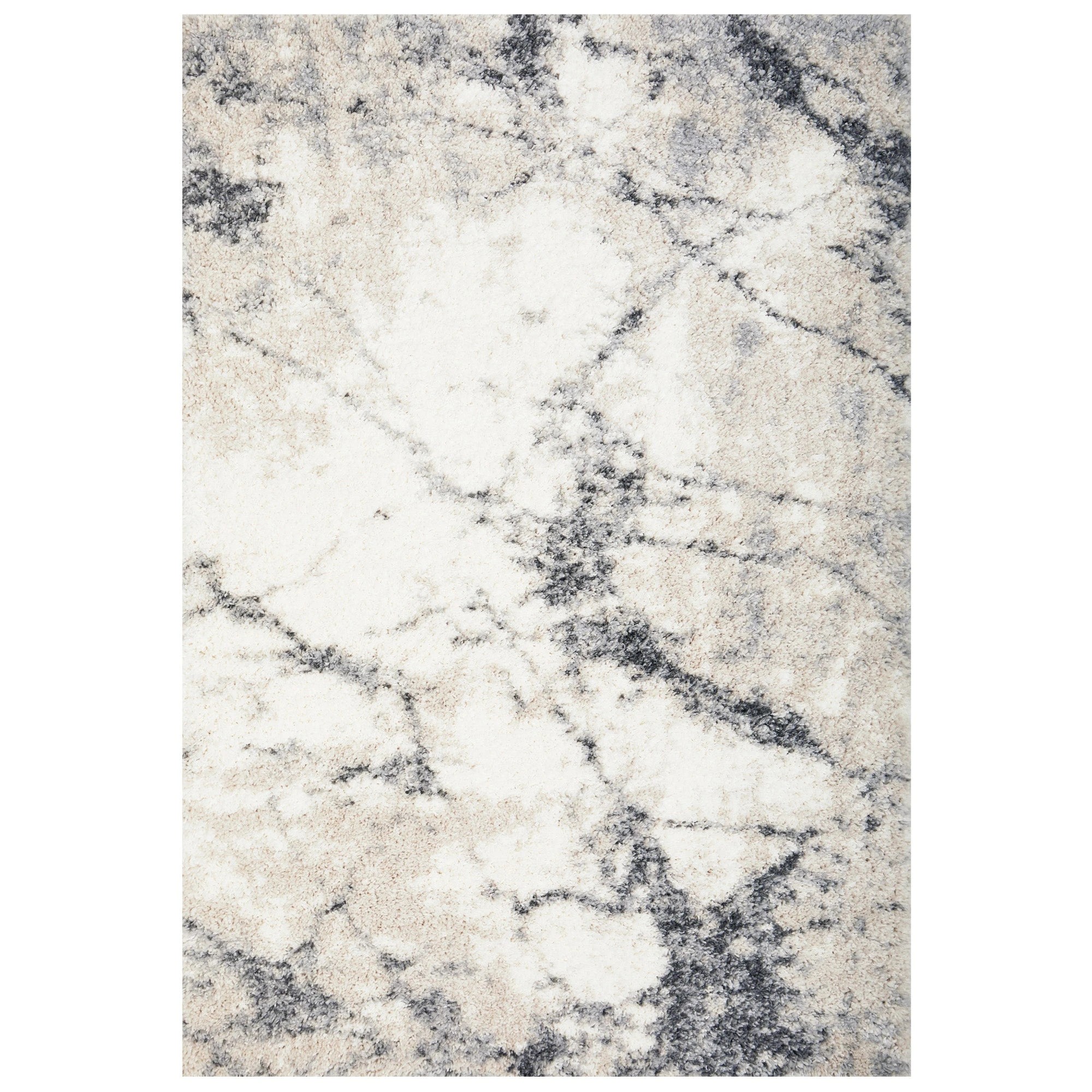 1 Common Ground Rugs Nocturne 230x160cm - Medium Shag Rug - White, 1 of 6