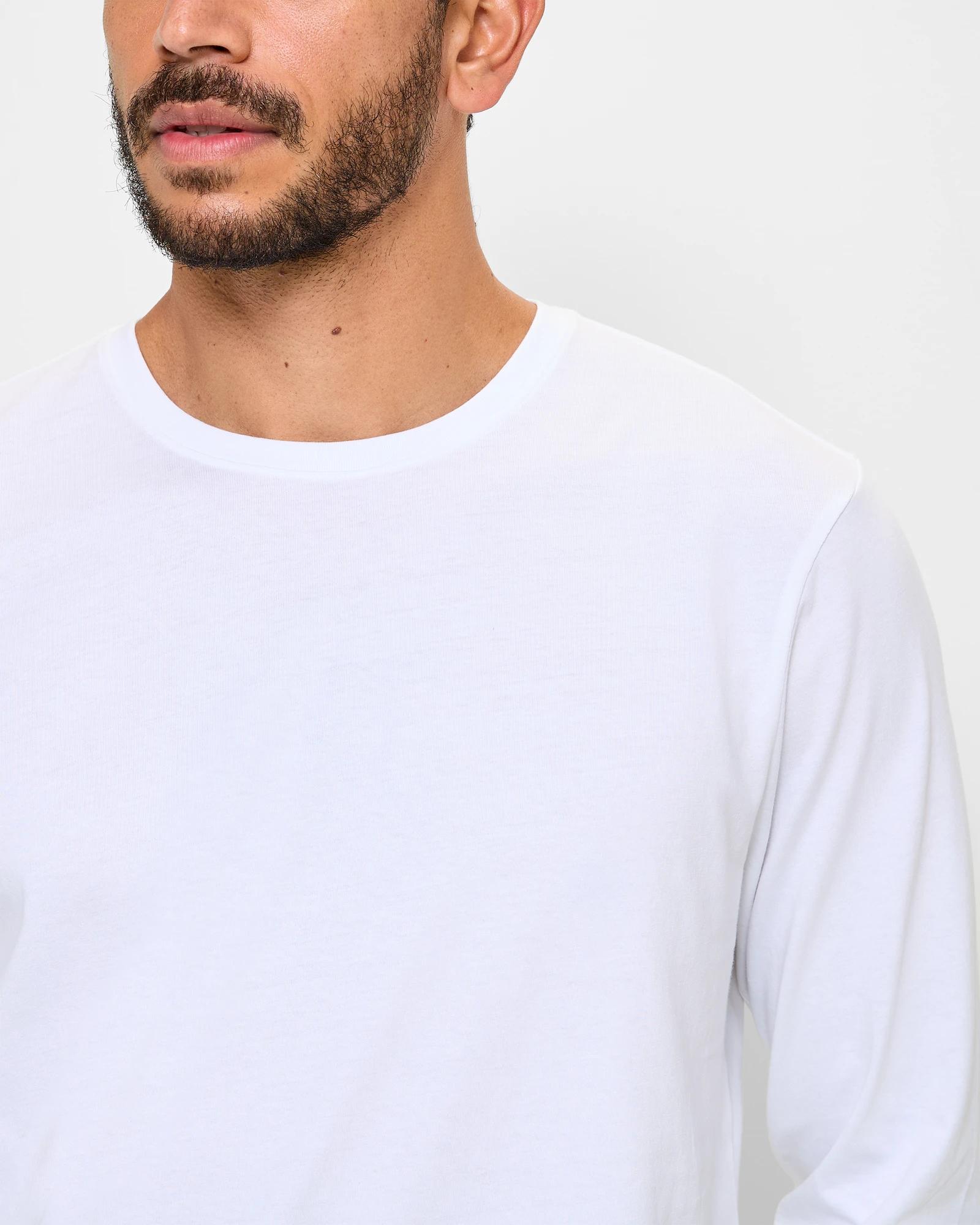 5 Target Australian Cotton Long Sleeve T-shirt WHITE, 5 of 5