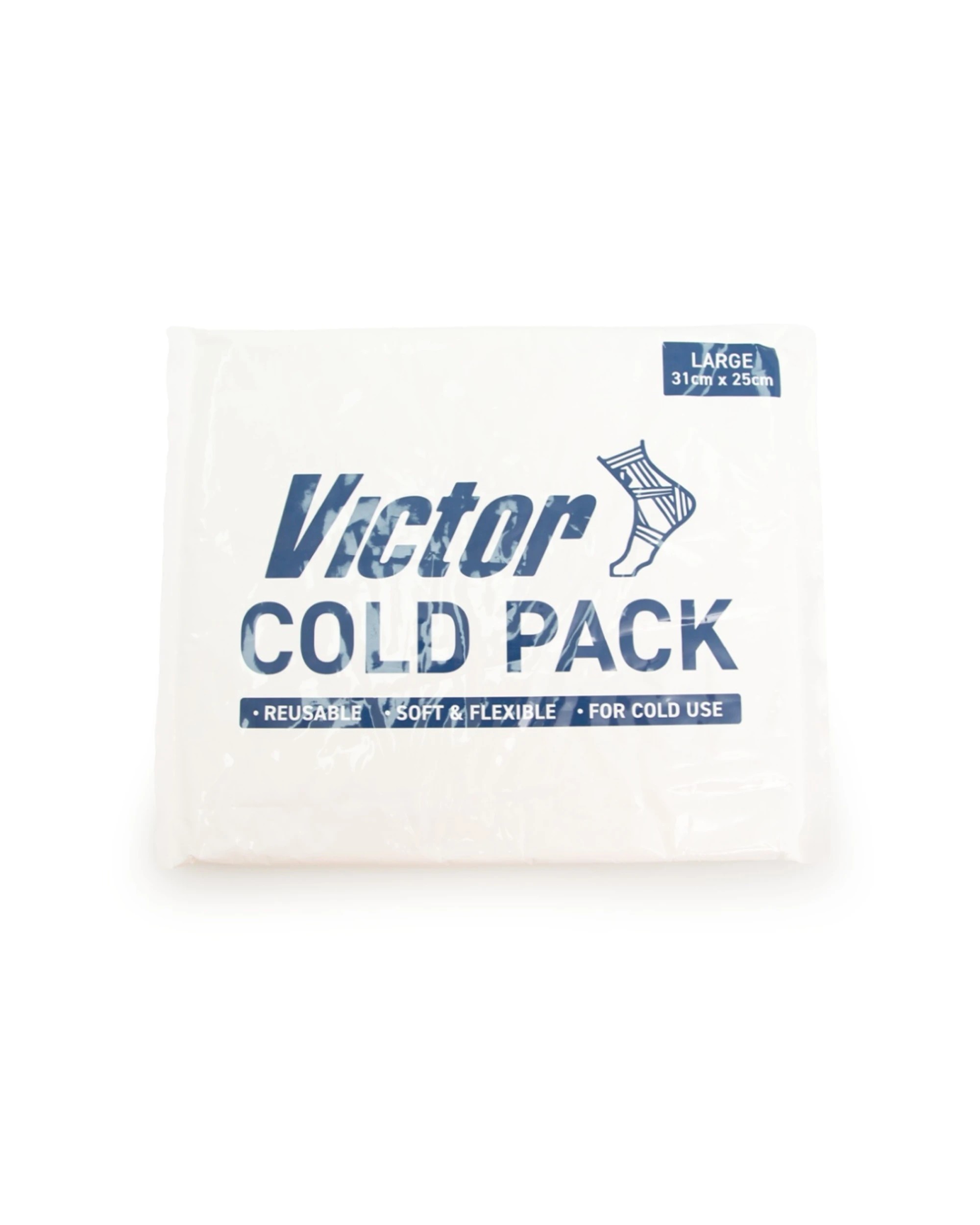 1 Victor Sports Cold Hot Pack Reusable Flexible Gel Recovery Large 31x25cm - White, 1 of 2