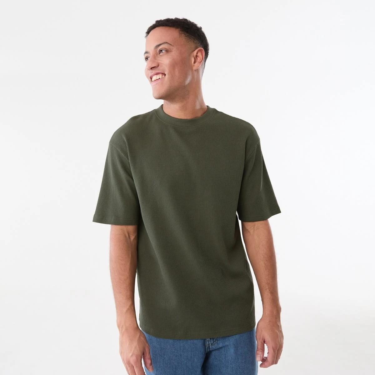 1 Oversized Waffle T-shirt BEETLE, 1 of 5