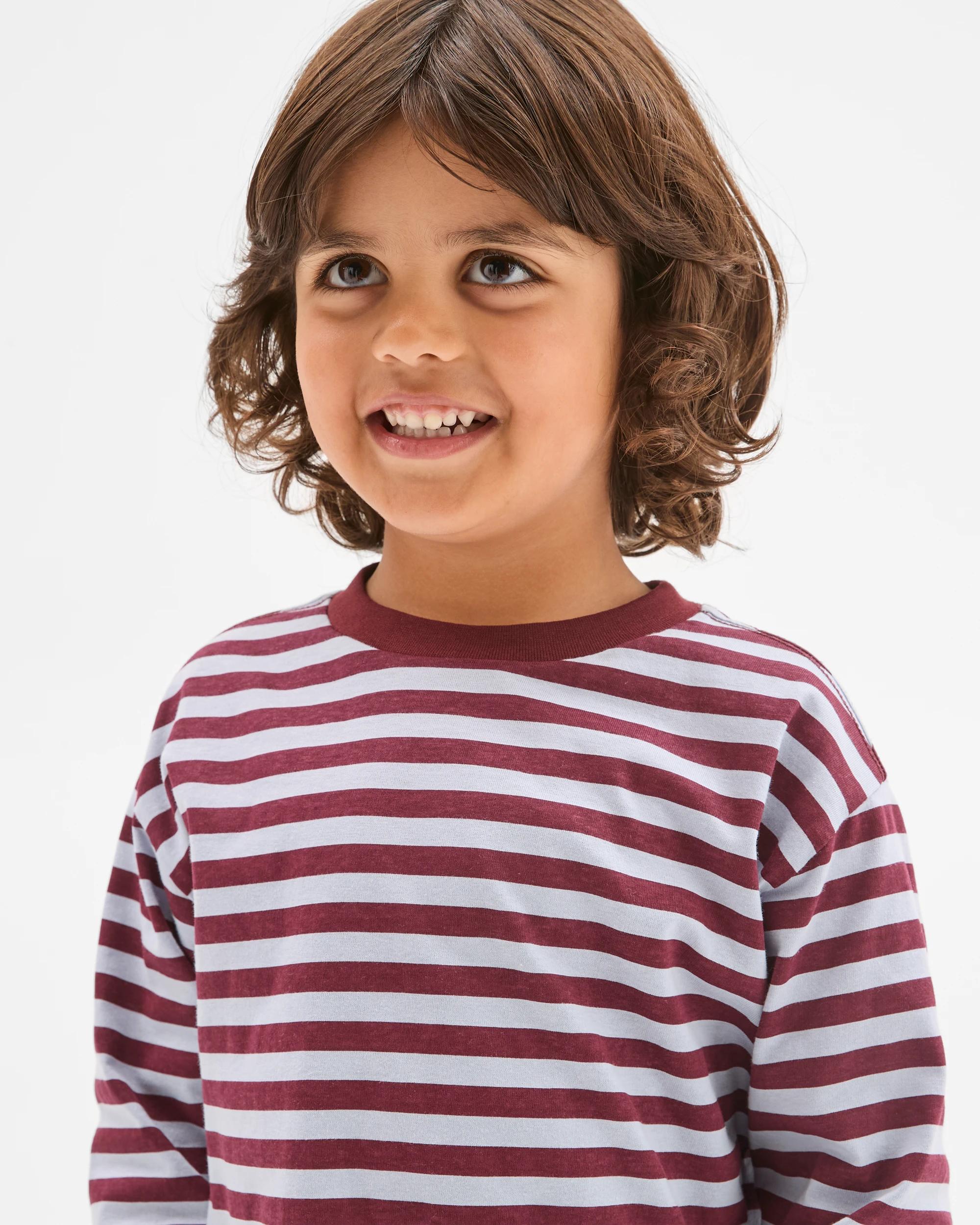 2 Target Kids Australian Cotton Long Sleeve T-Shirt BLUE/PORT, 2 of 5