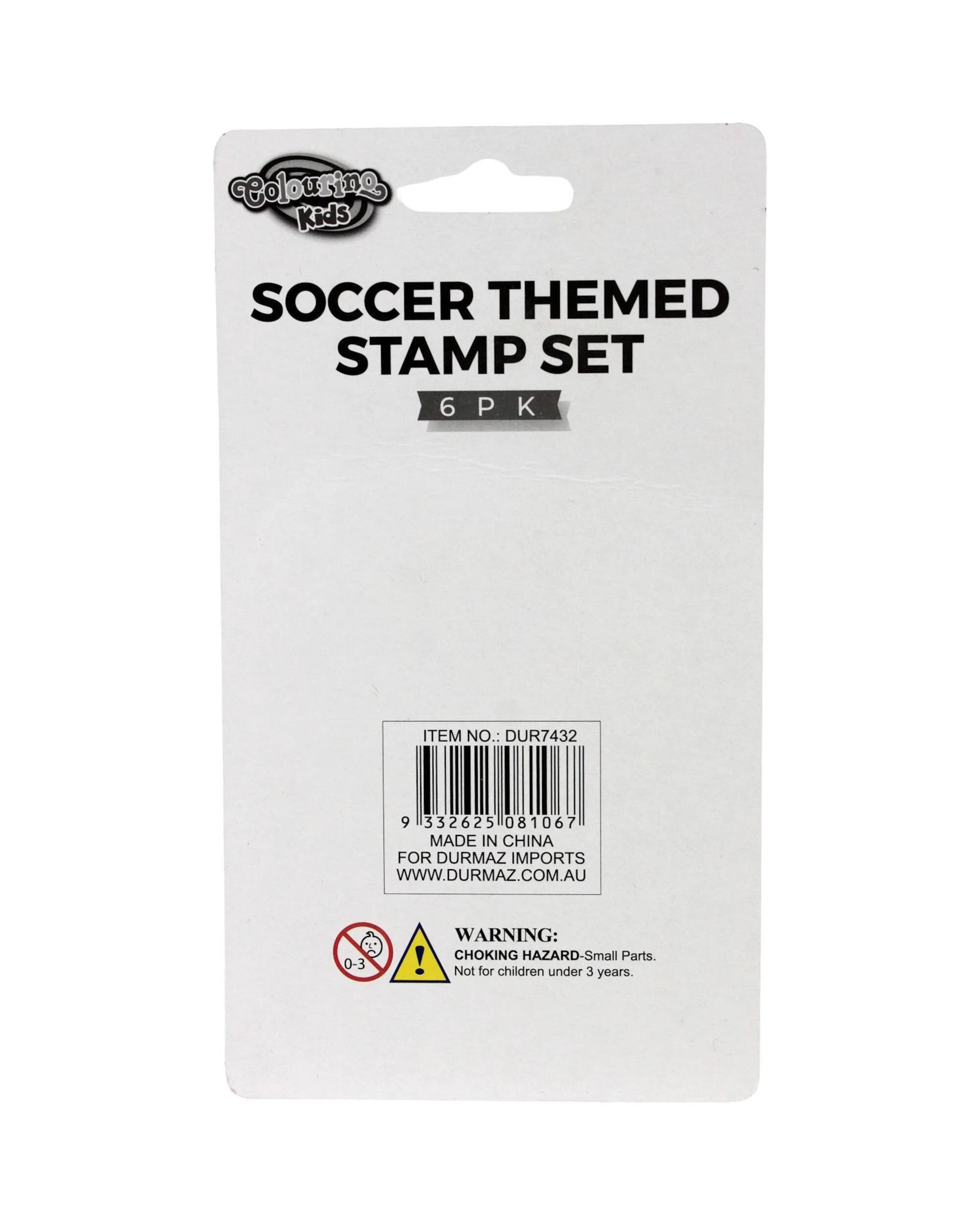 3 Durmaz Assorted Soccer Stamps Pack of 6 - Multi, 3 of 3