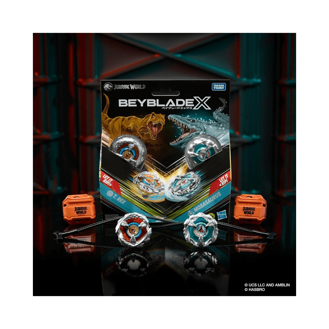 5 Hasbro Beyblade X Jurassic World T. Rex vs Mosasaurus Multipack Set, 5 of 6