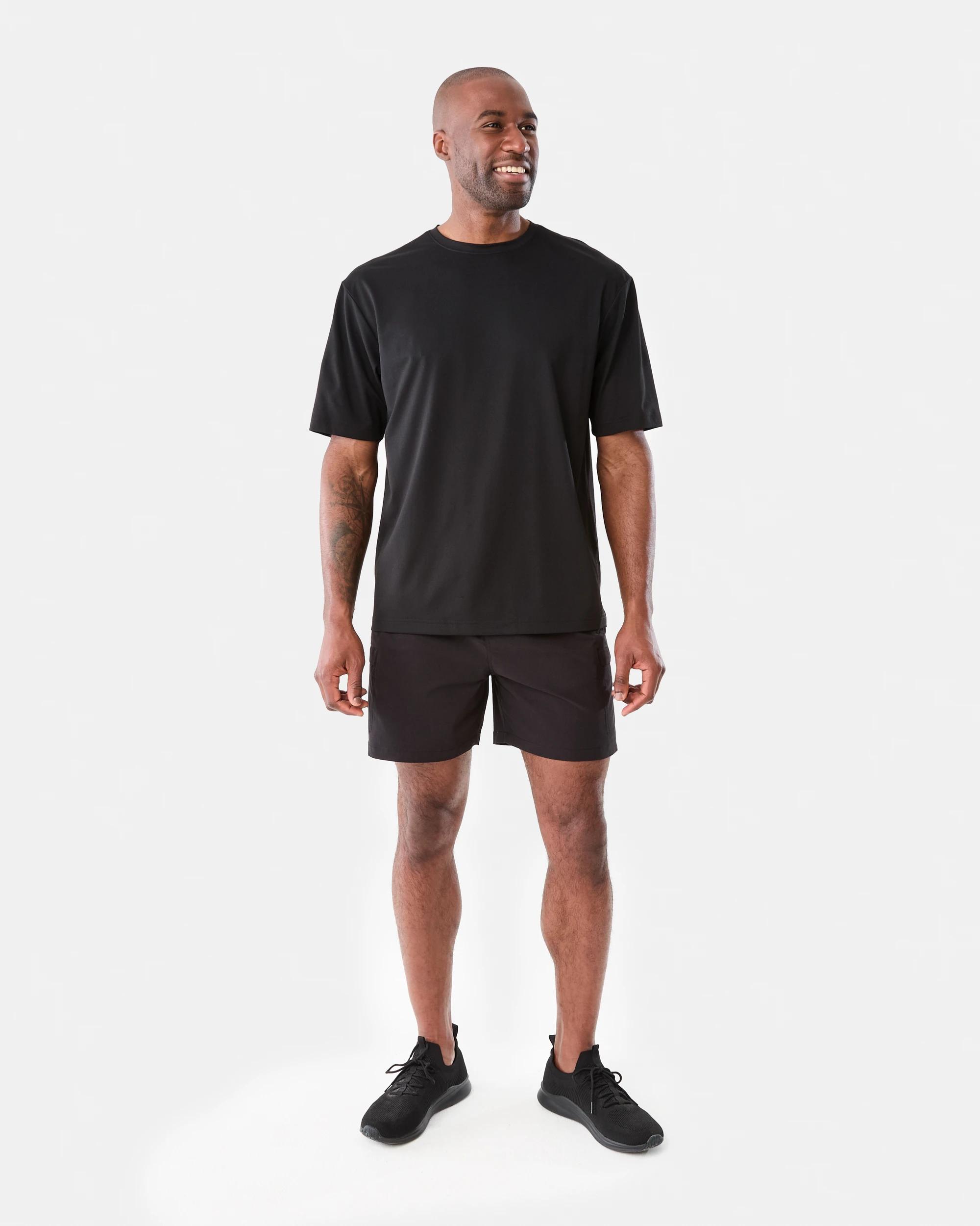 8 Active Mens Oversized Training T-shirt BLACK, 8 of 8