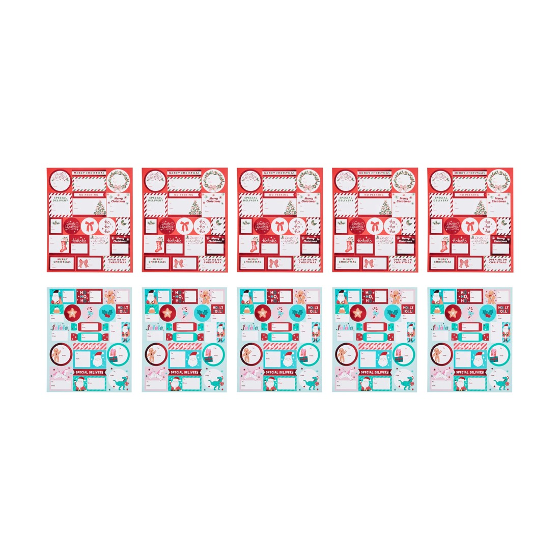 2 100 Pack Christmas Sticker Tags - Assorted, 2 of 5