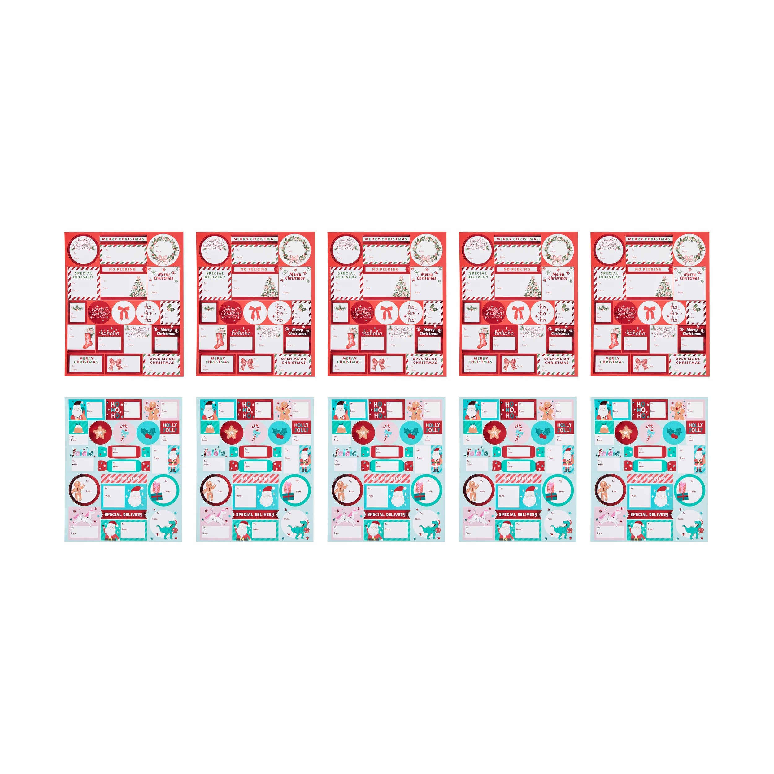 2 100 Pack Christmas Sticker Tags - Assorted, 2 of 5