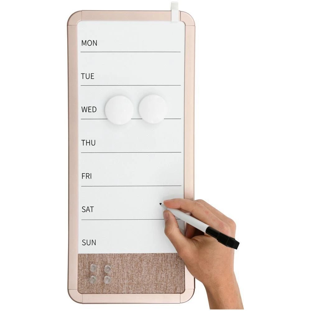 3 Otto Weekly Planner Board Fabric 175x405mm Rose Gold, 3 of 8