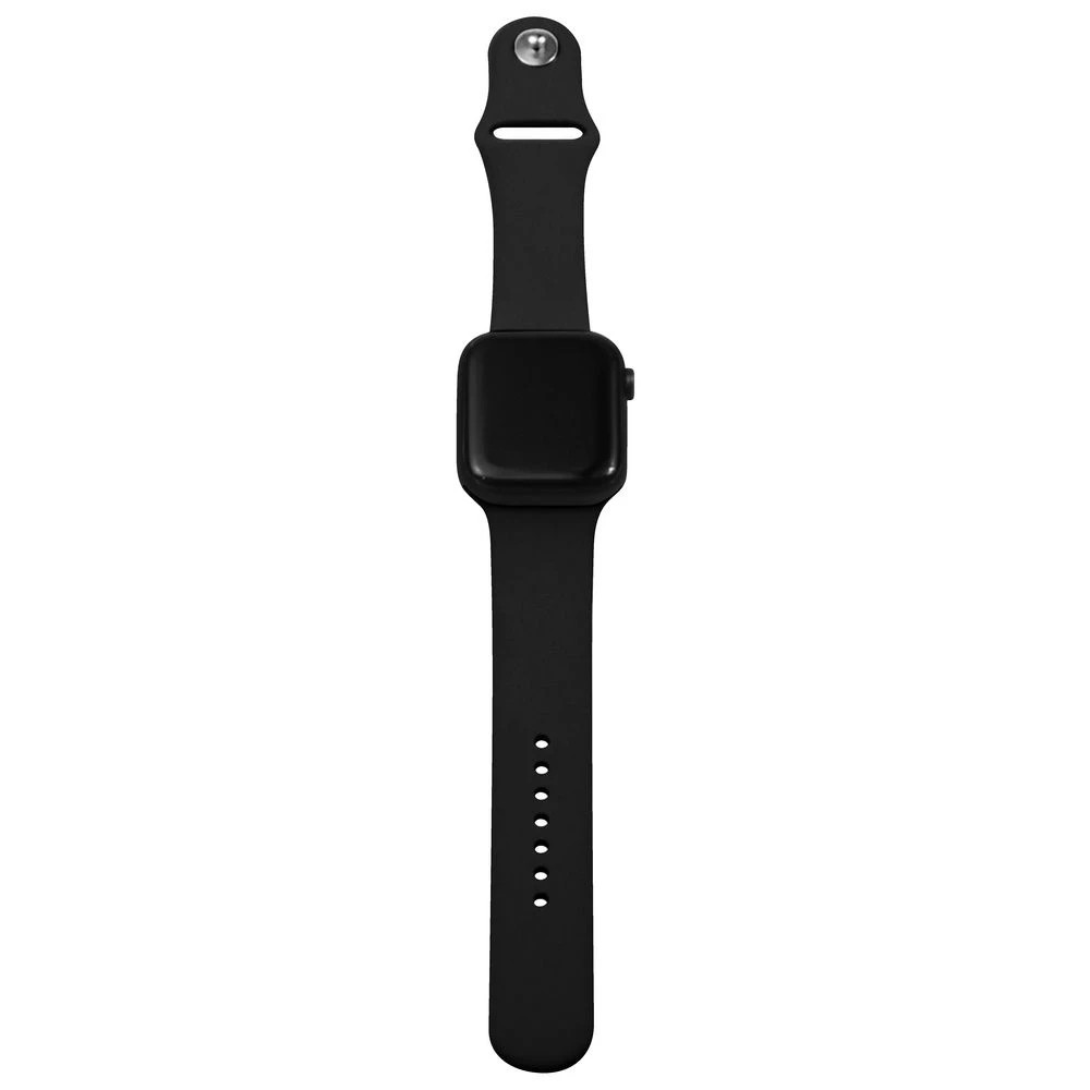 2 Otto Apple Watch Silicone Band Series 4-9/SE 44-45mm Black, 2 of 4