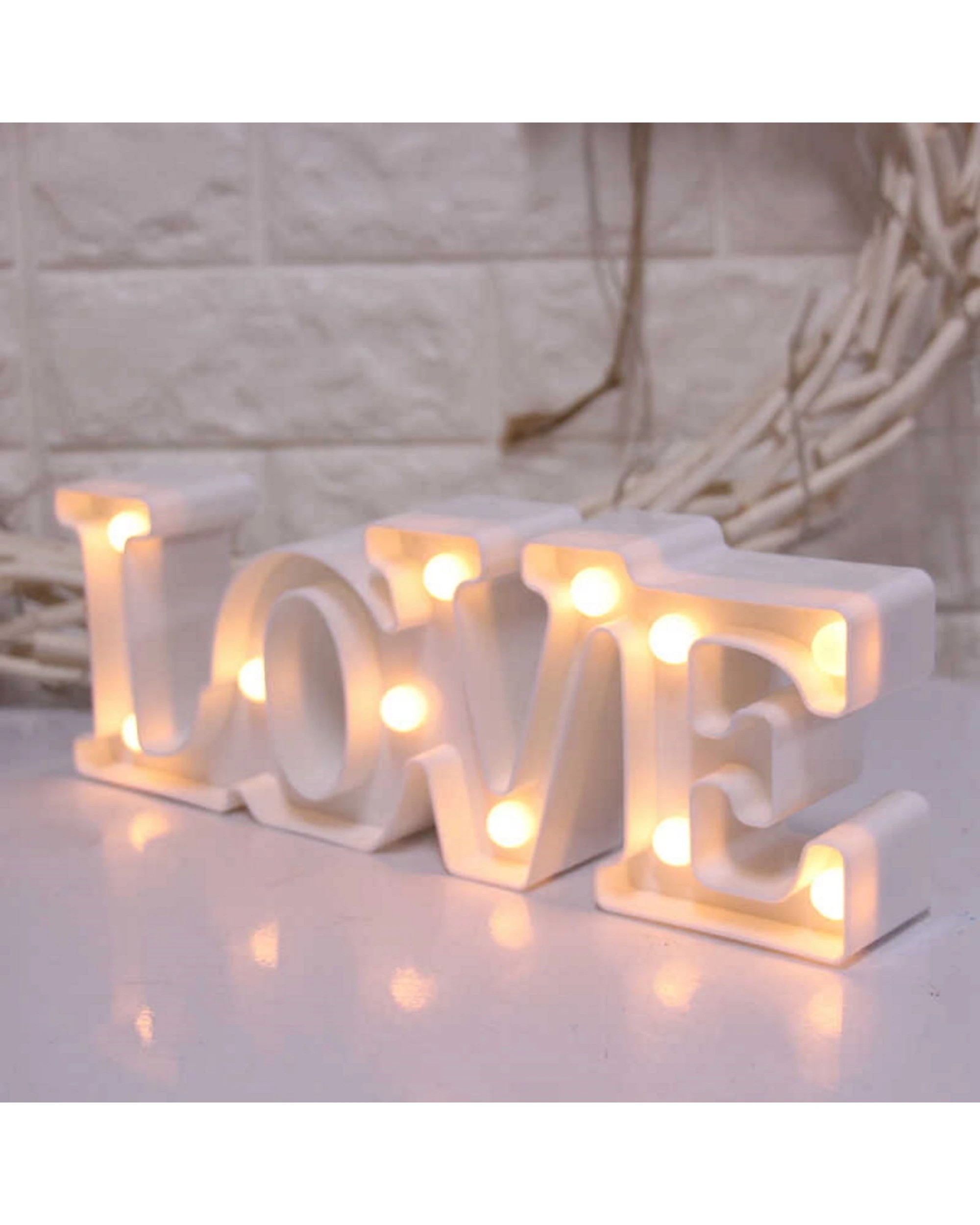 4 Partyrama White Light Up LED Love Light, 4 of 5