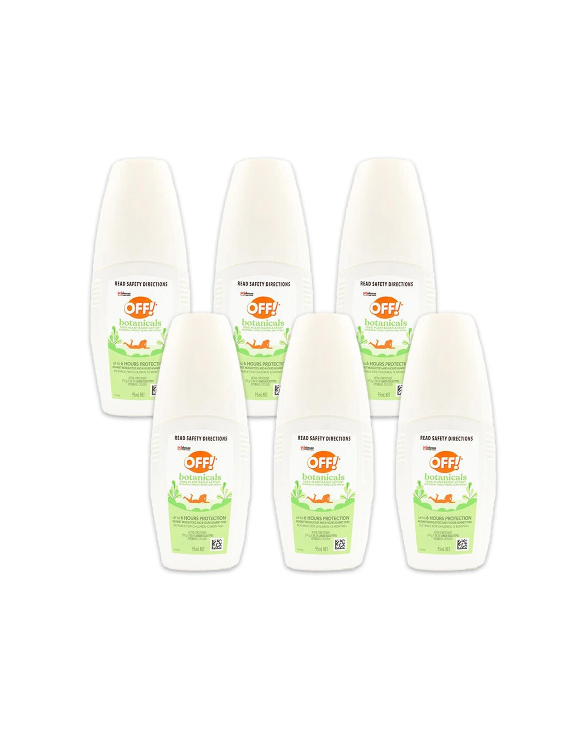 1 Off 6PK Botanicals Plant Based Insect Repellent Spray 95ml - White, 1 of 4