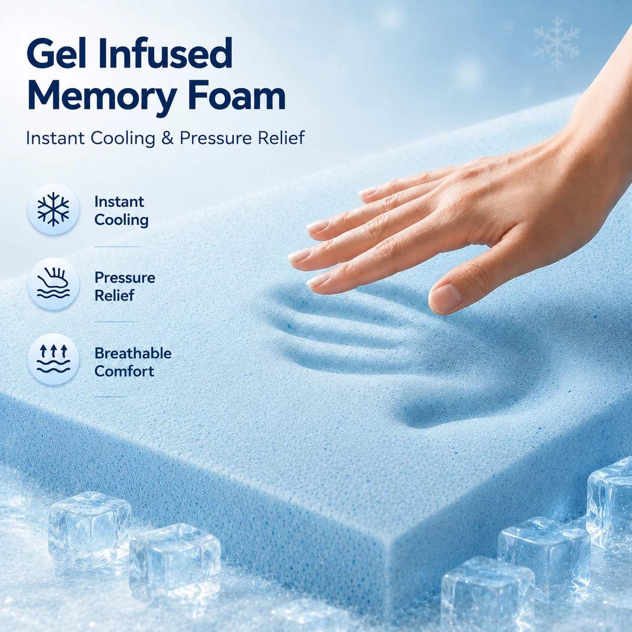 3 RoomSense Double Mattress 34cm Thick Medium Soft Tencel Cooling Gel Spring Mattress - White, 3 of 7