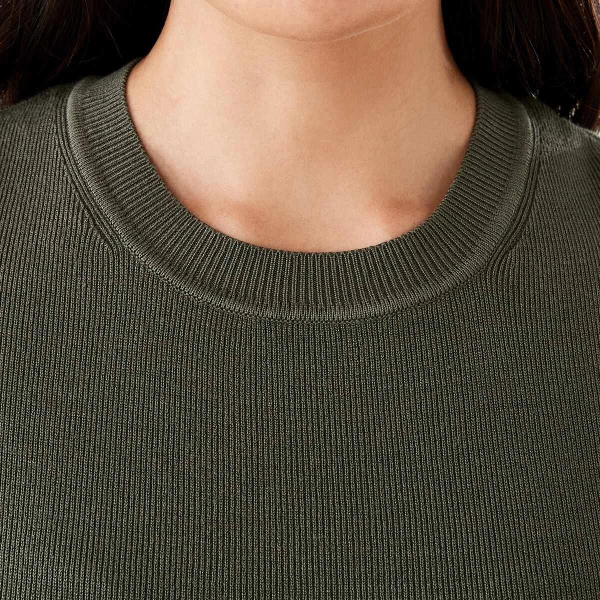 5 Short Sleeve True Knit Fitted T-shirt OLIVE LEAF, 5 of 5