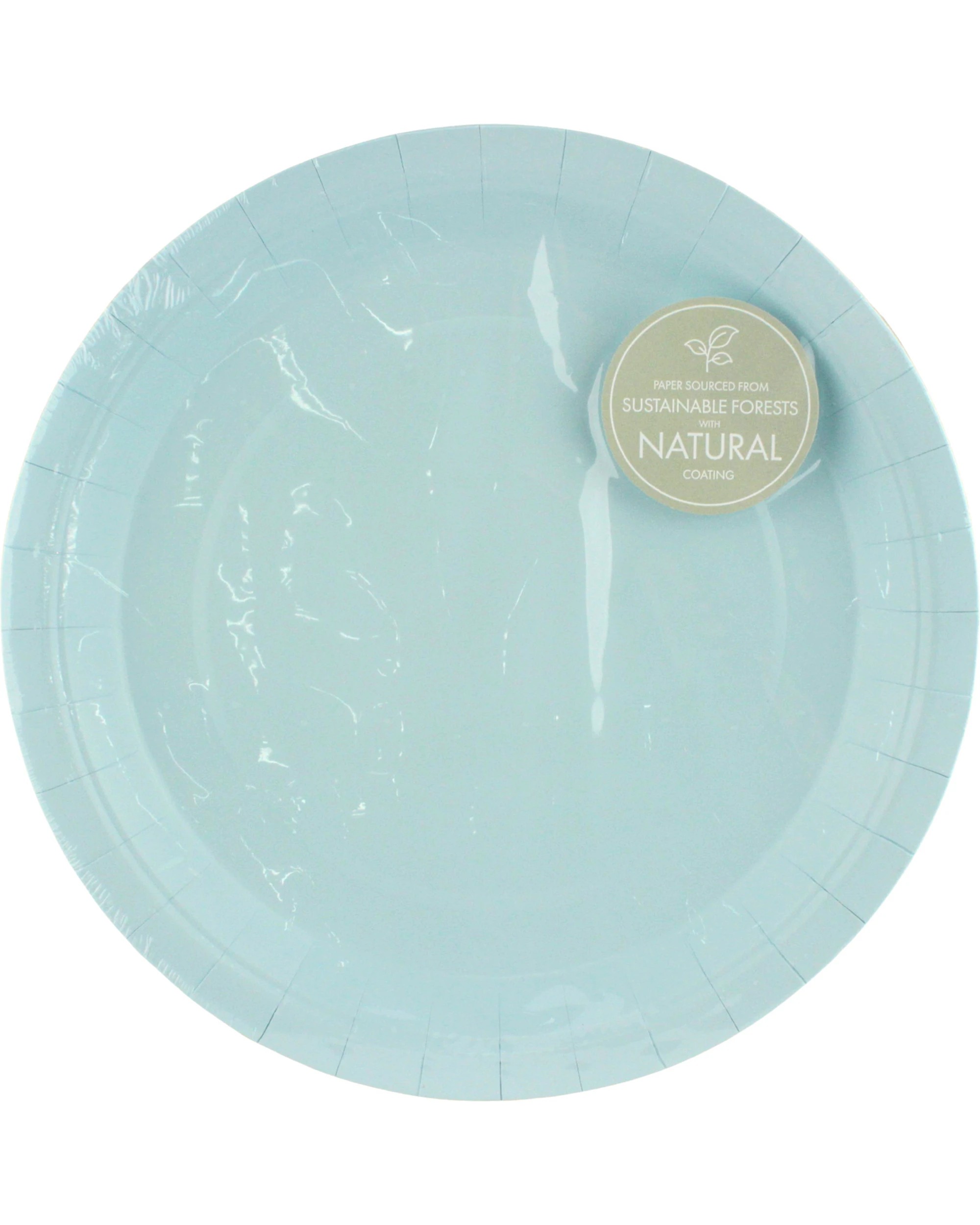 2 Amscan 23cm Round Paper Plates NPC Pack of 20 - Pastel Blue - Pastel Blue, 2 of 3