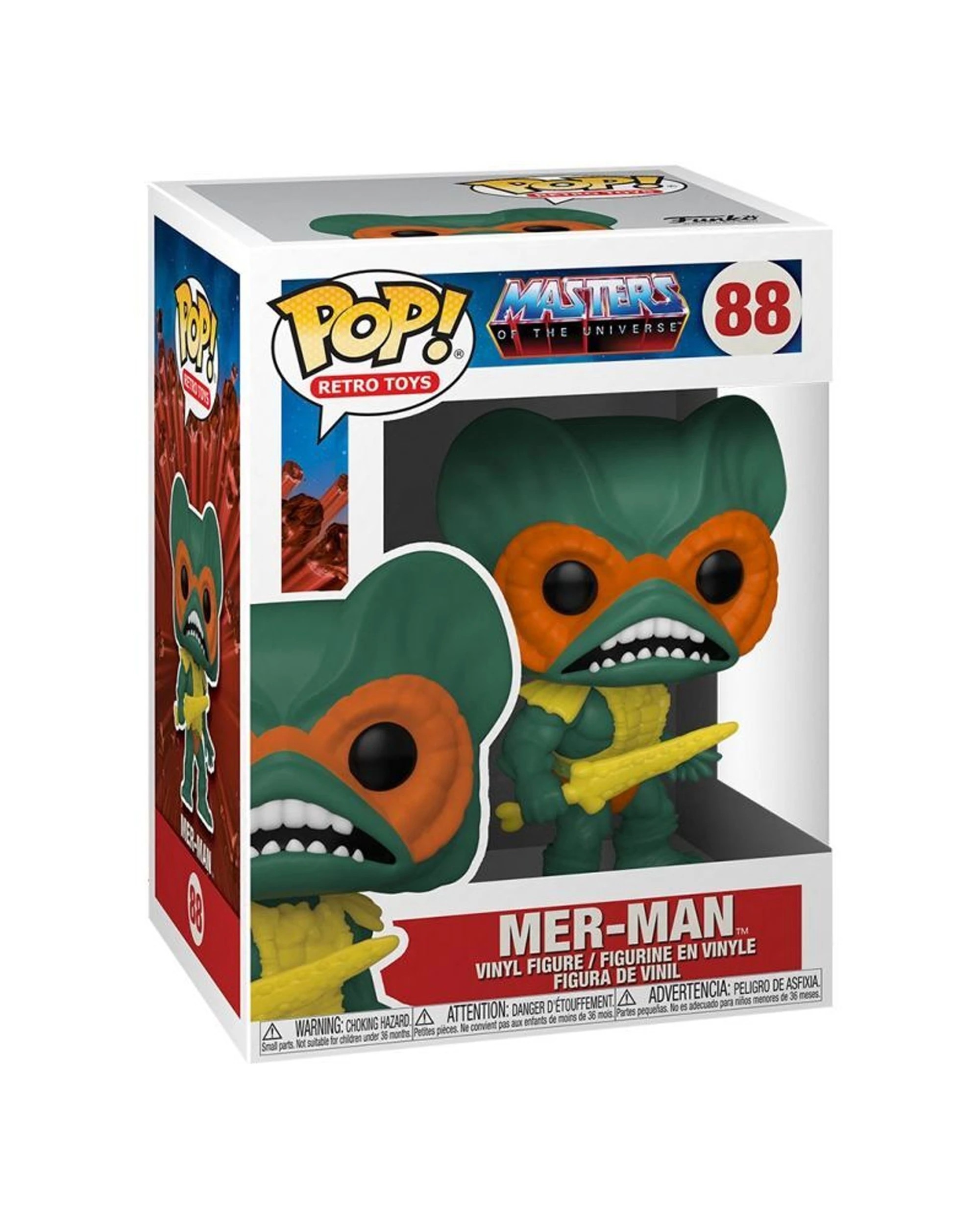 2 Pop MotU - Merman Pop Vinyl Action Figure 10cm Collectible Vinyl Toy Stylised - Green, 2 of 3