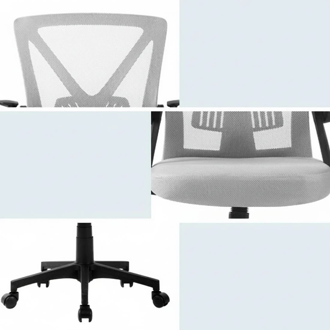 5 Artiss Mesh Office Chair Mid Back - Grey, 5 of 5