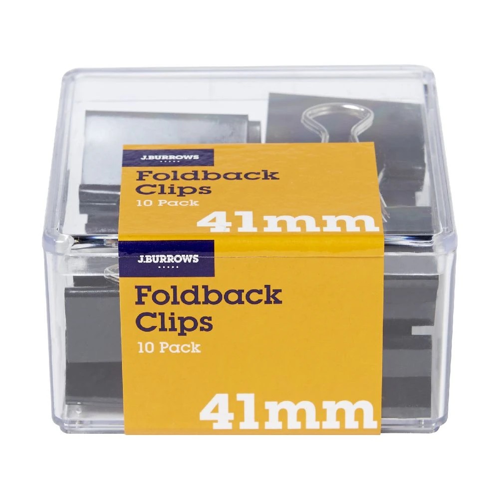 3 J.Burrows 41mm Foldback Clips 10 Pack, 3 of 3