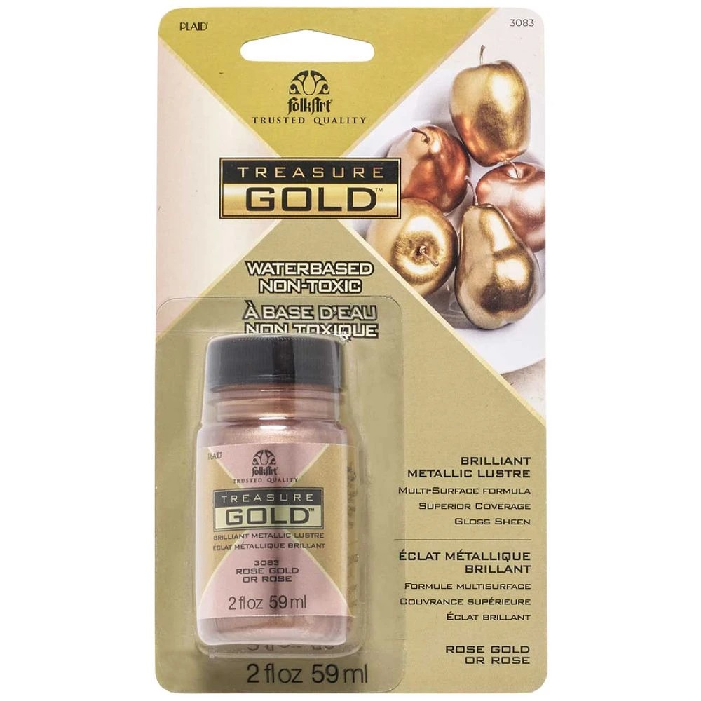 1 FolkArt Metallic Finishes Treasure Paint Rose Gold, 1 of 2