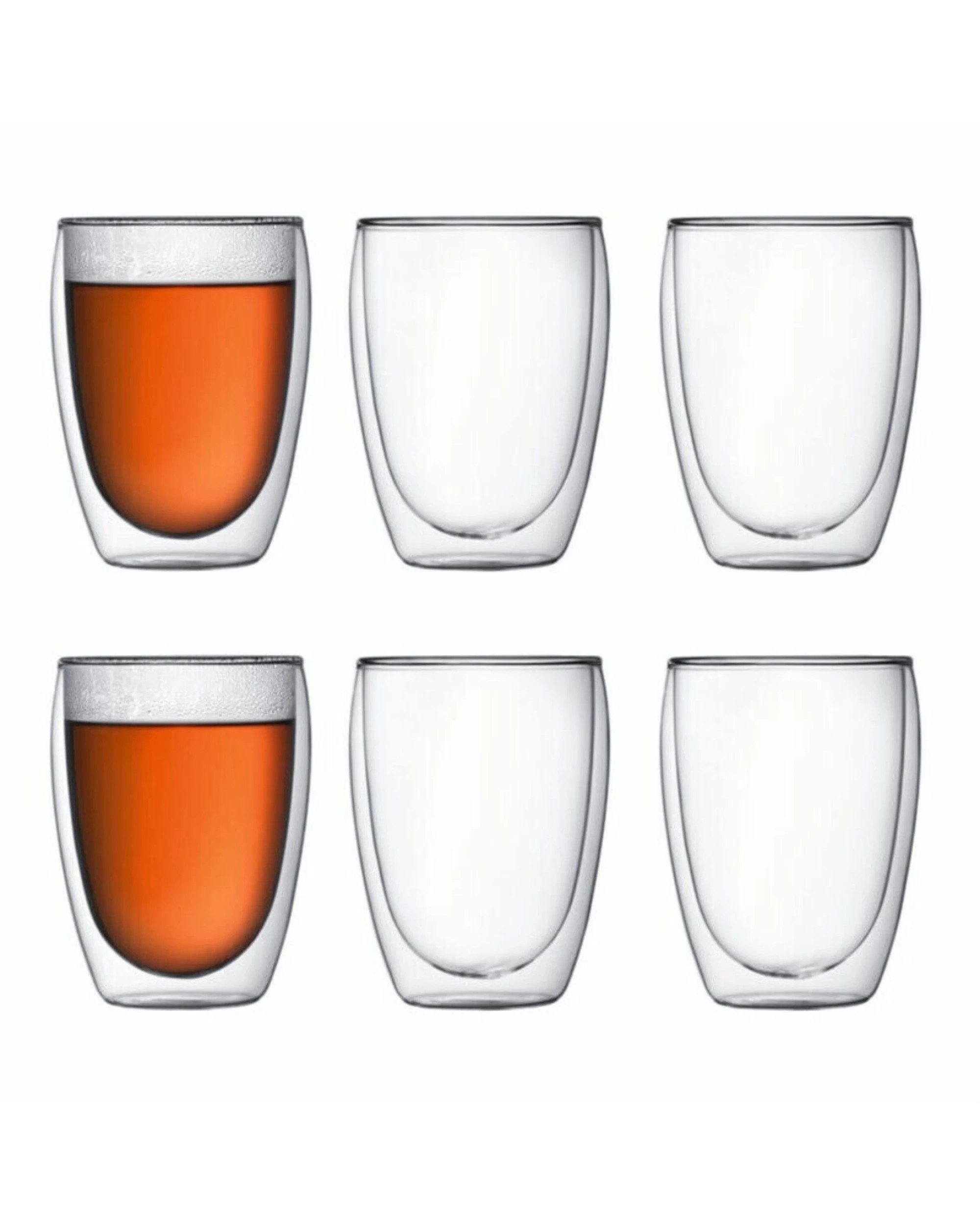 1 Bodum Medium 355ml Pavina Double Wall 6pc Glass Set - Clear, 1 of 4