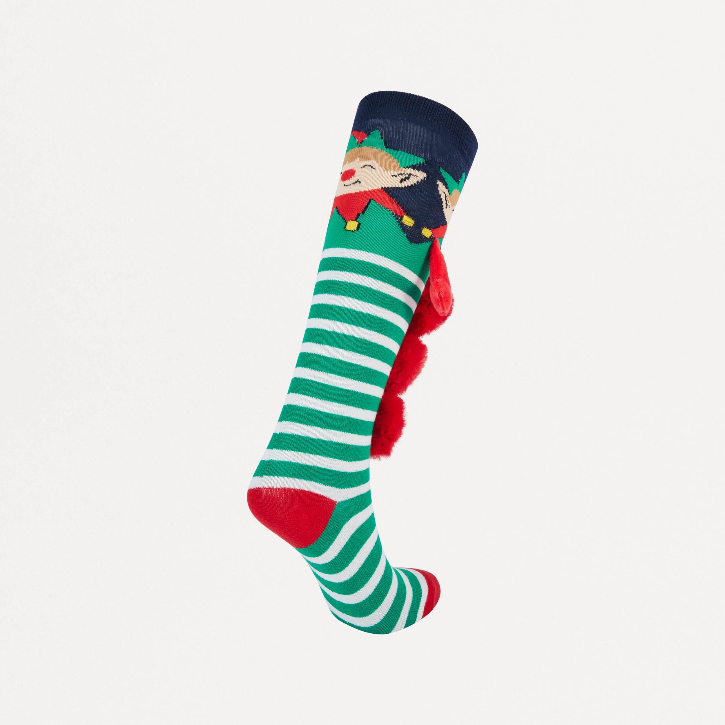 2 Christmas Fun Socks Grn Elf, 2 of 4