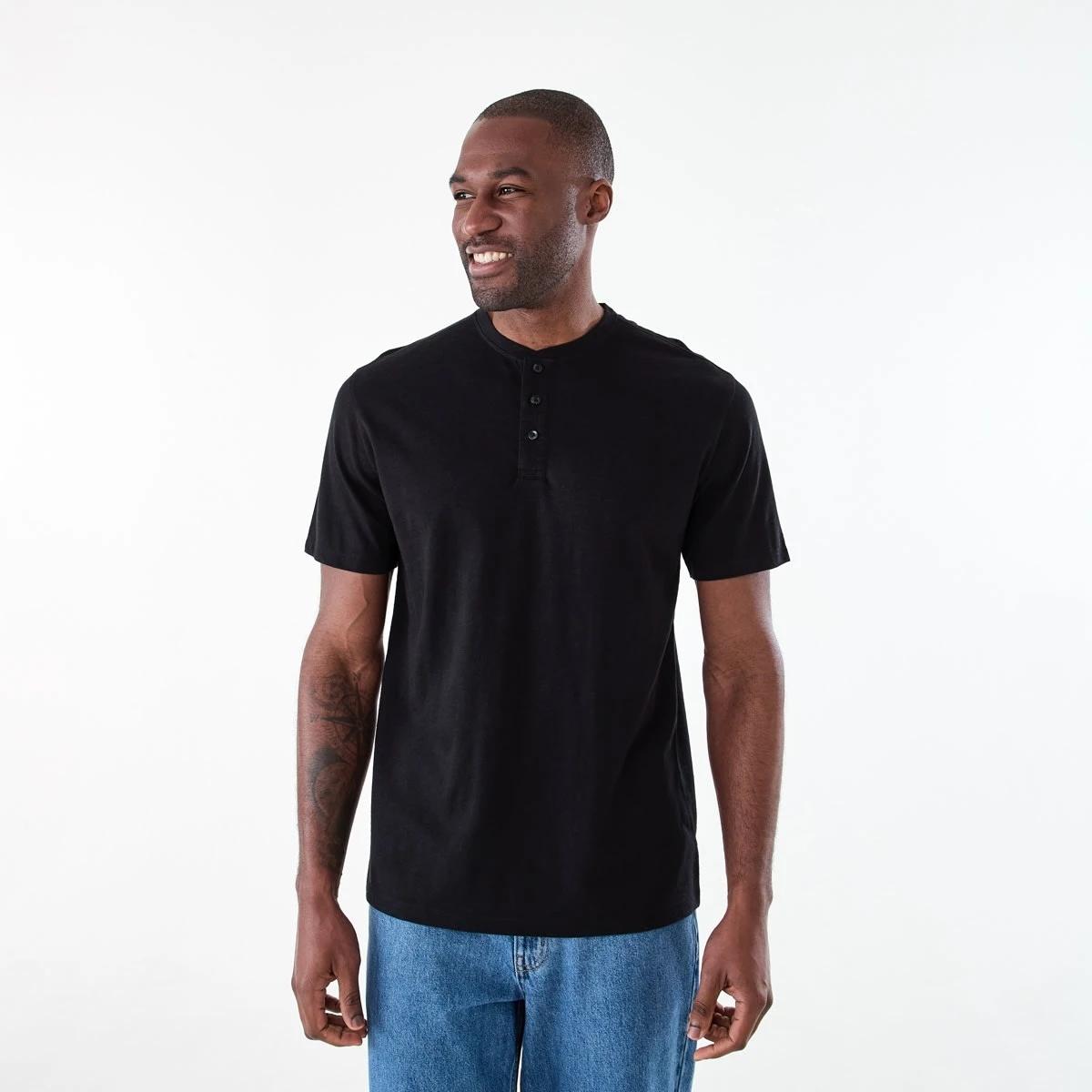 1 Henley T-shirt BLACK, 1 of 6