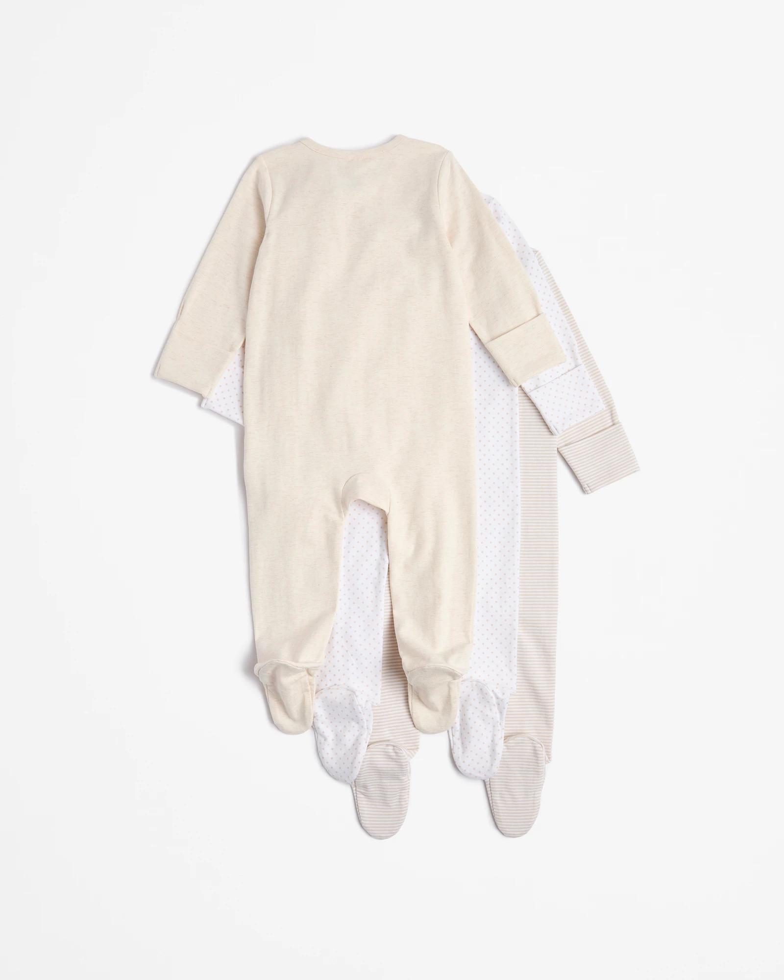 5 Target Baby Organic Cotton Print Zip Coveralls 3 Pack OYSTER GRAY, 5 of 5