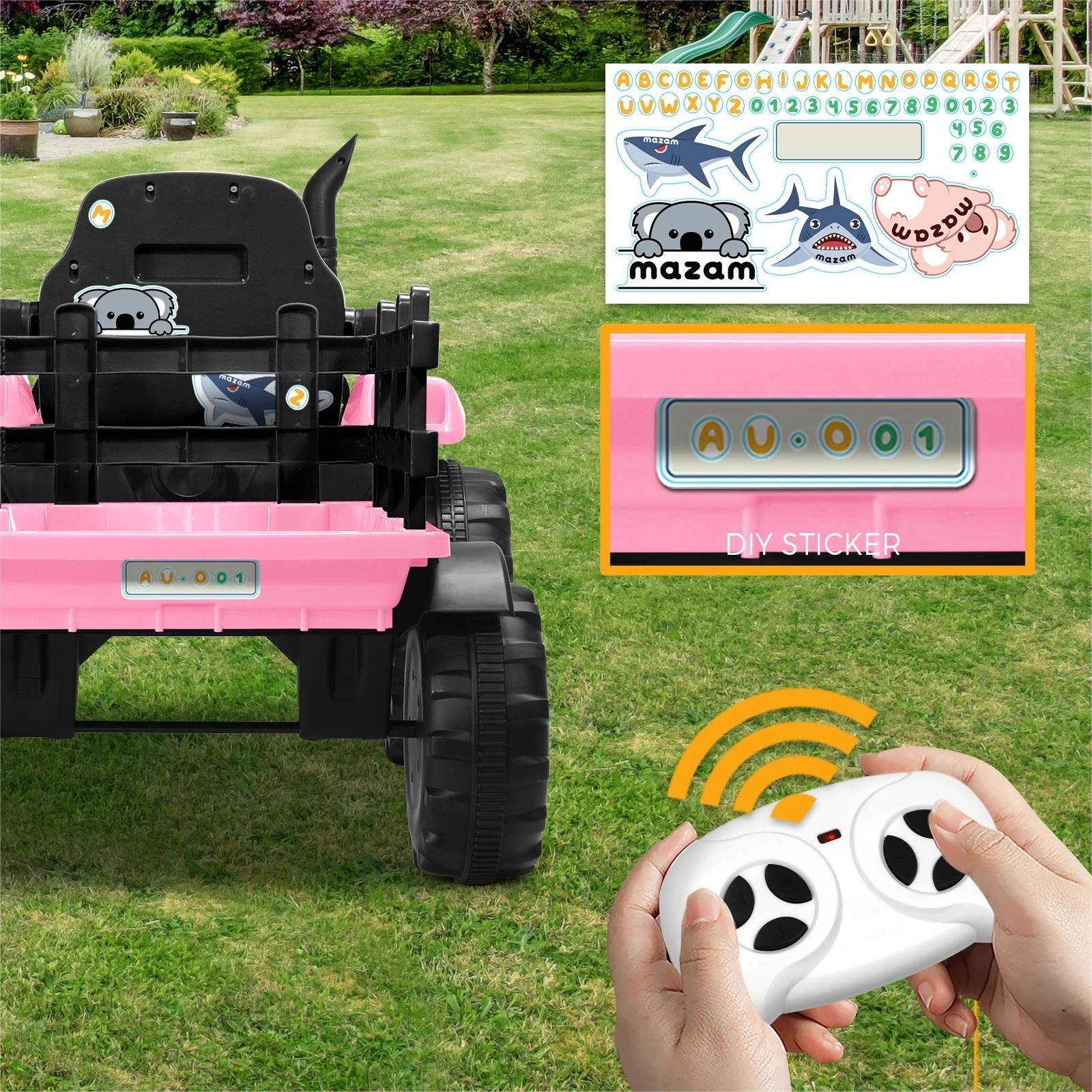 8 Mazam 156 Cm Kids Ride On Car Tractor 12v Remote Control Electric Gift Toy
 - Pink, 8 of 10
