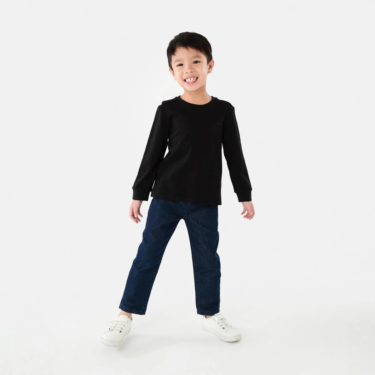 5 Long Sleeve Textured T-shirt Blk Dino, 5 of 8