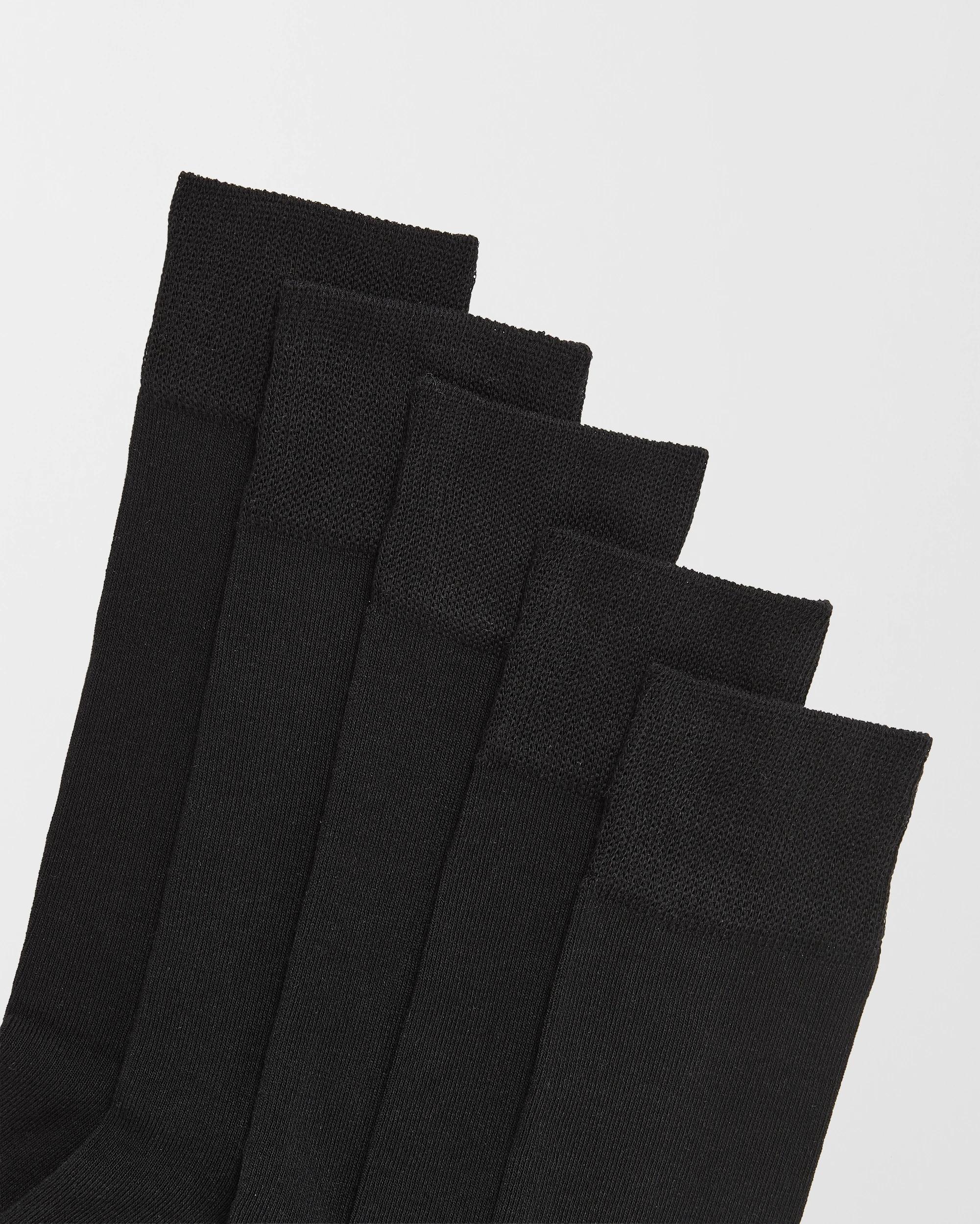 2 Bonds Mens Very Comfy Crew Bamboo Business Socks 5 Pack BLACK, 2 of 2