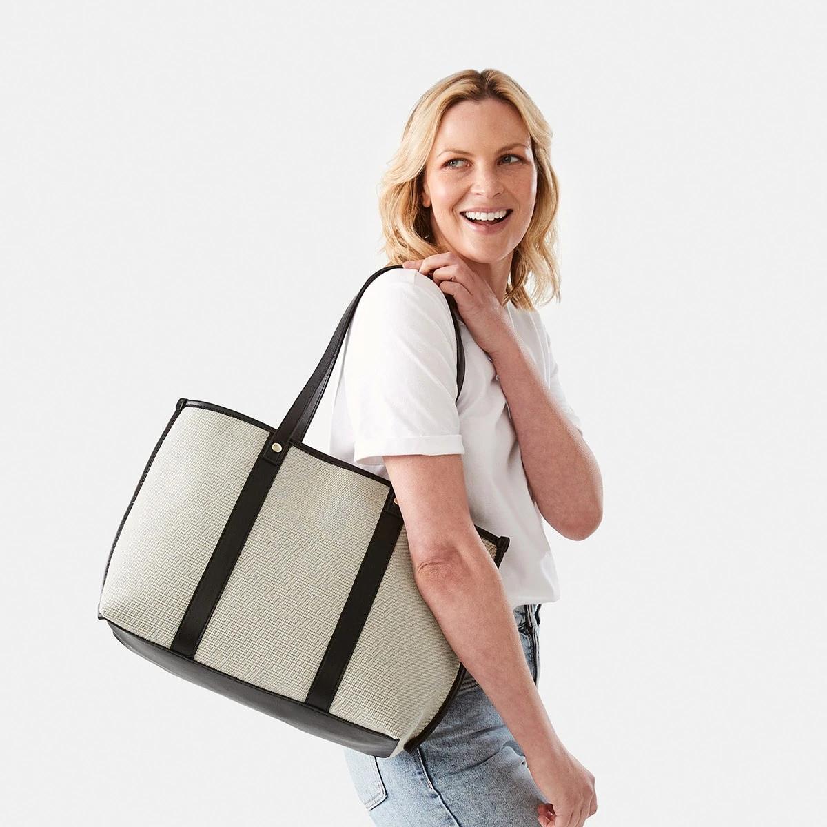 6 Contrast Tote Black, 6 of 6