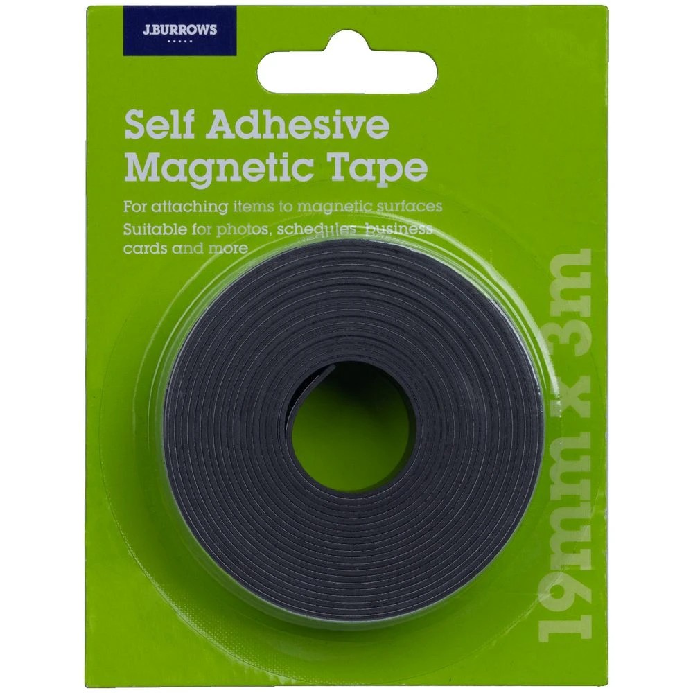 2 J.Burrows Magnetic Tape 19mm x 3m Black, 2 of 3