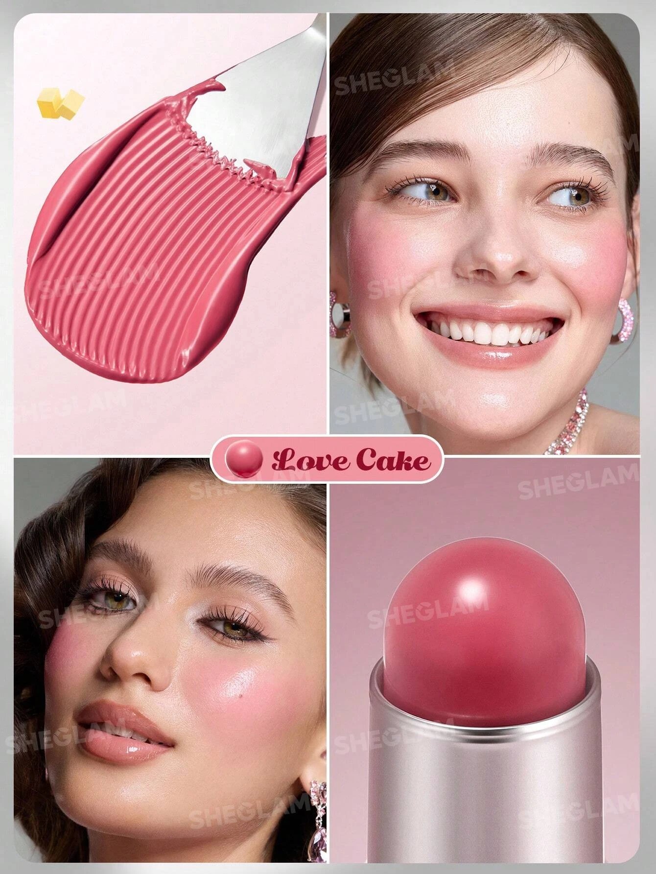 2 SHEGLAM Buttery Bliss Blush Stick - Love Cake, 2 of 6