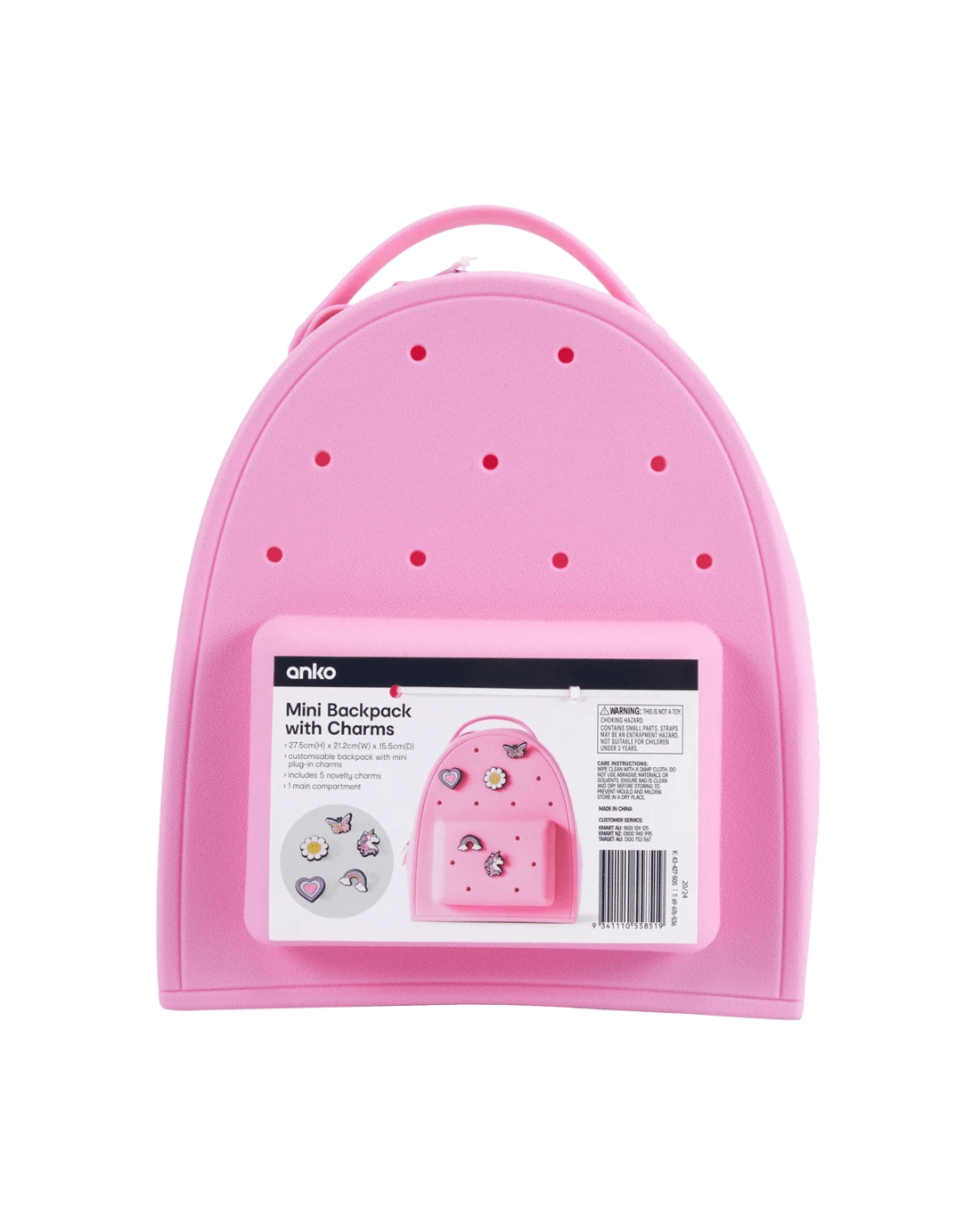 9 Mini Backpack with Charms - Pink, 9 of 10
