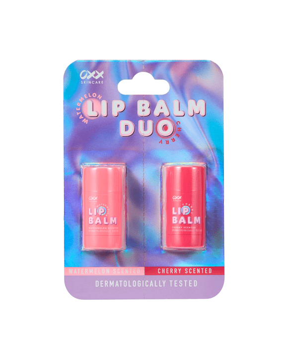 OXX SKincare Lip Balm Duo - Cherry and Watermelon Scented