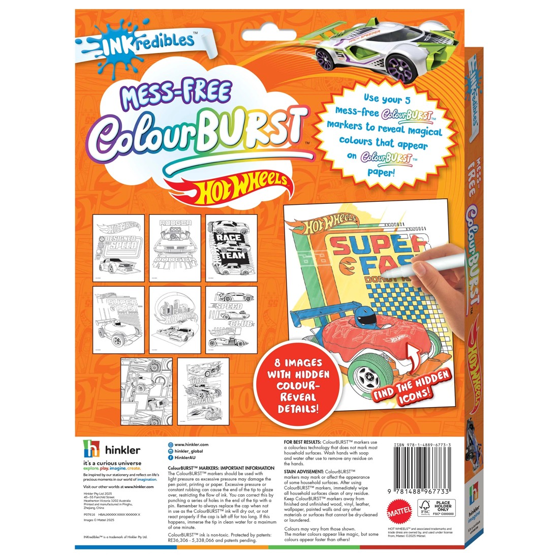 2 INKredibles Hot Wheels Mess-Free ColourBurst Activity Kit - Book, 2 of 6